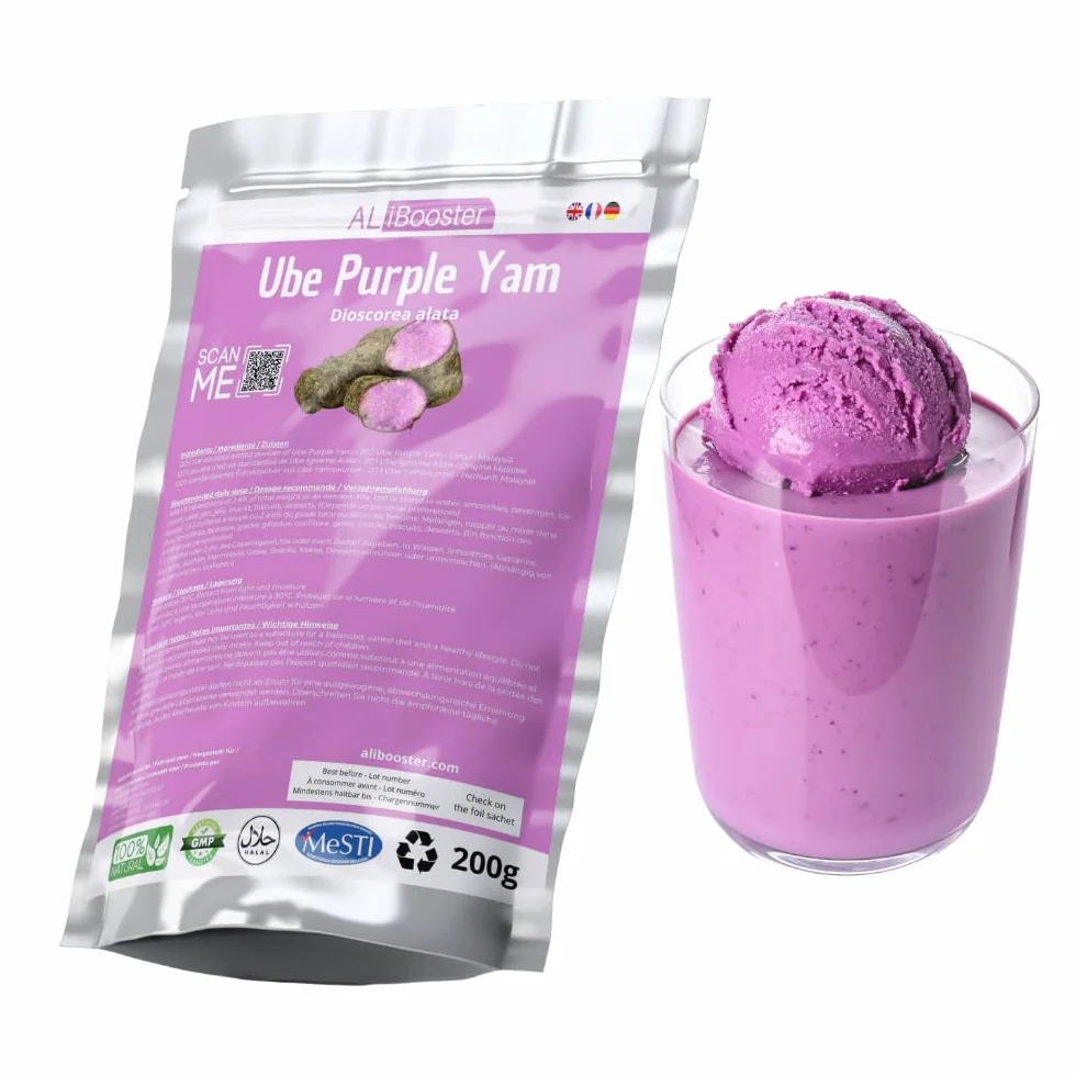 Polvo de ñame morado (Ube) Extracto estandarizado 200g puro natural sin aditivos
