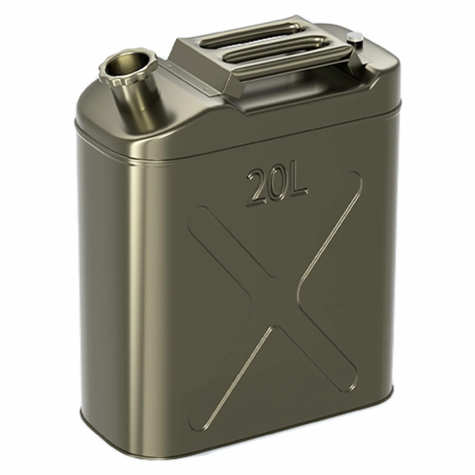 Contenedor de Gasolina de Acero Inoxidable para Camping, garrafa metálica de 5 galones - Gran Capacidad, portátil y Duradera (Grande)
