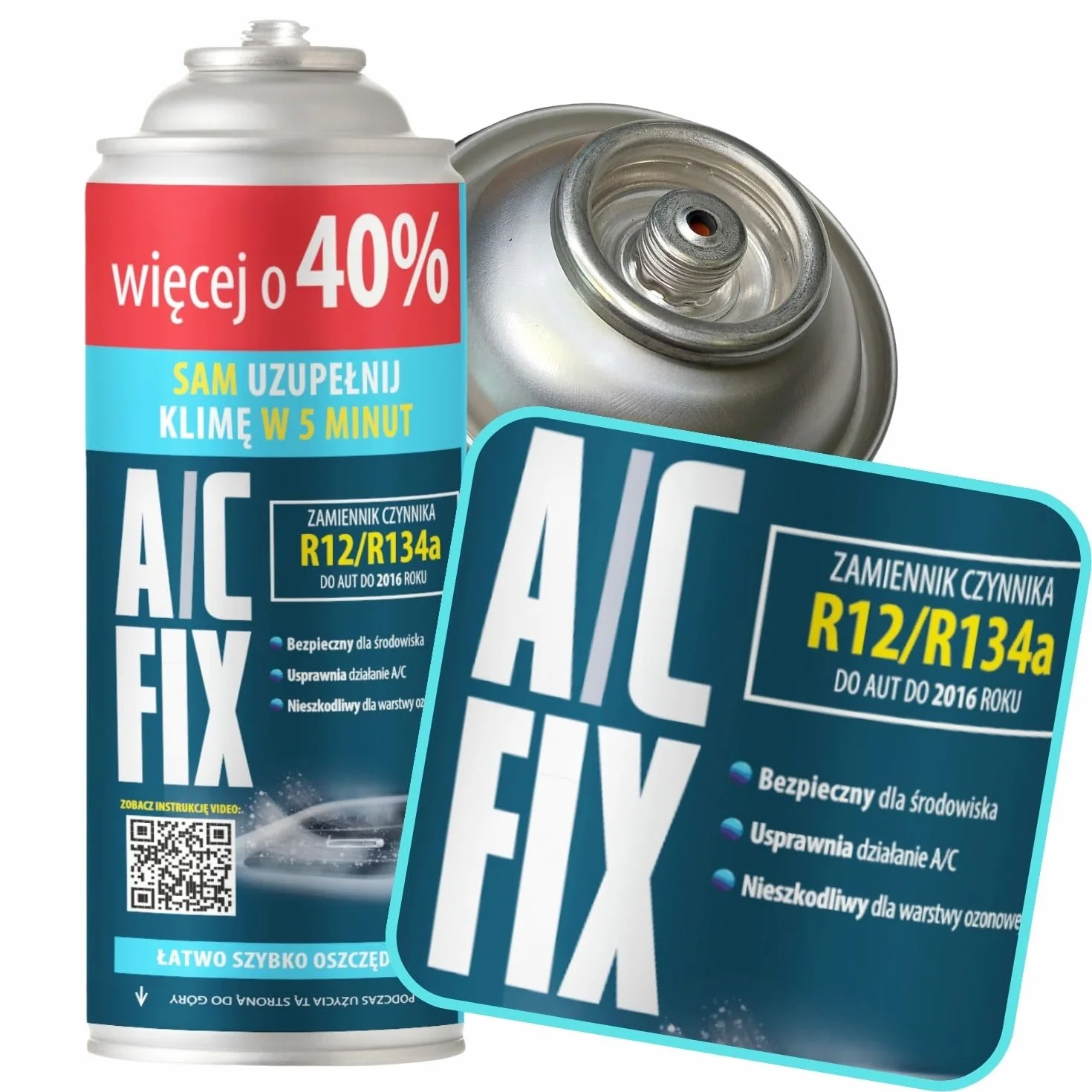 Recambio gas R134a R12 con manguera - manometro – Kit recarga aire acondicionado coche 1x235 g - Sustituto del refrigerante R134a - Gas aire acondicionado coche - ECO