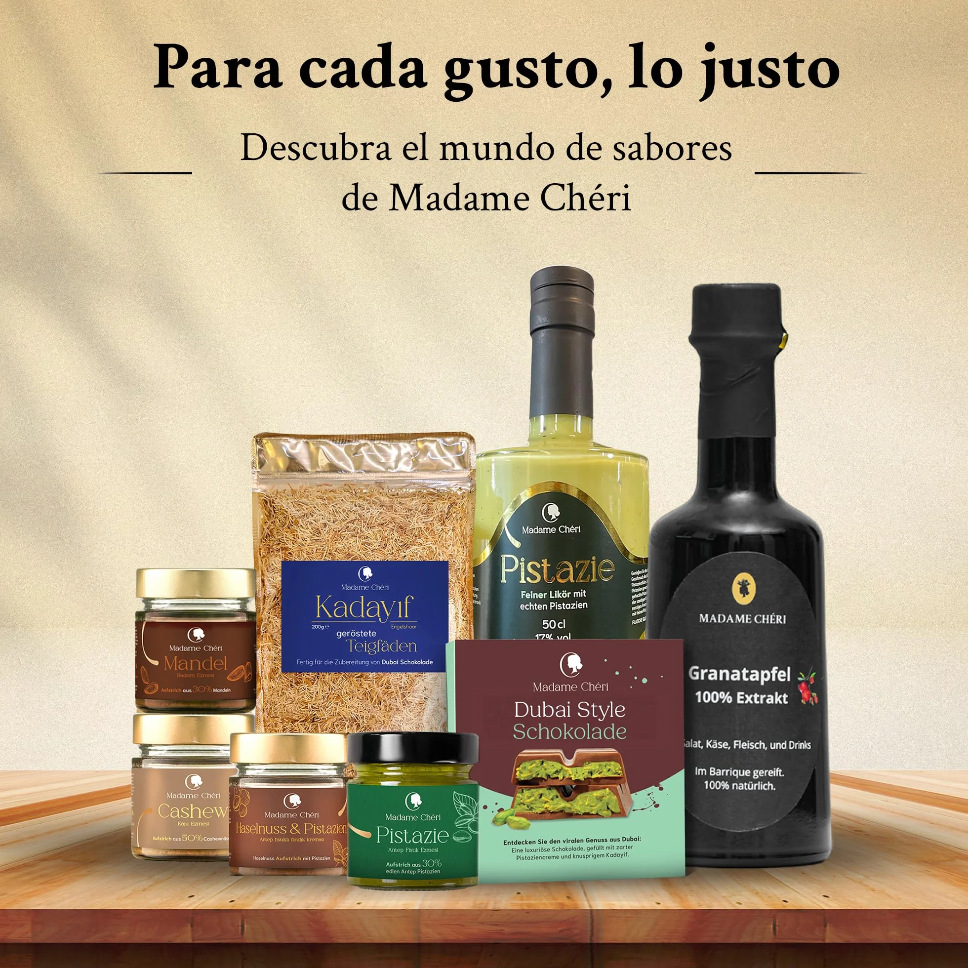 Madame Chéri Kadayif 200 g – Fideos crujientes dorados para chocolate de Dubái y postres
