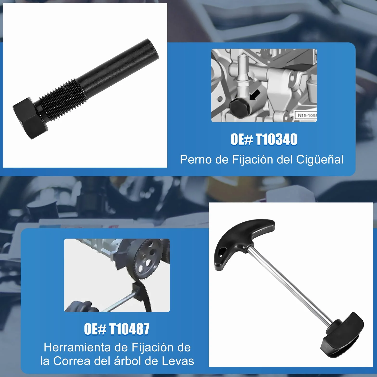 Kit de Calado Distribucion EA211 Motor 1.0 1.2 1.4 1.6 FSI TSI TFSI, 6Pcs Set Herramientas de Sincronización del Motor, para Golf, Jetta, A3, Octavia, Lavida, Seat Leon