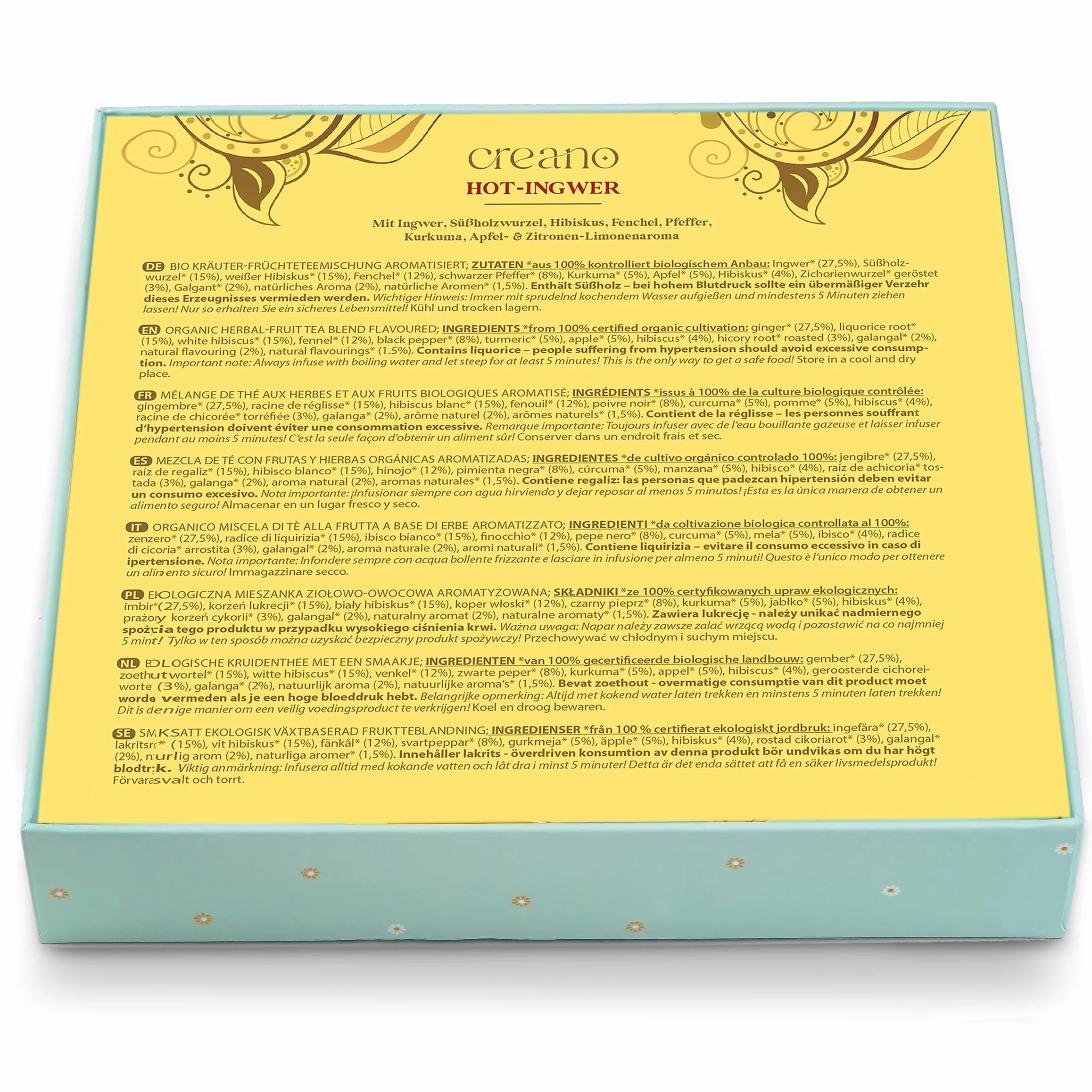 Creano Set de Regalo de Té Bio con 9 Figuras Adorables de Infusión para Amantes del Té