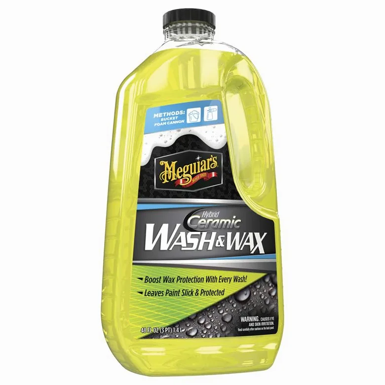 Meguiar's Hybrid Ceramic Wash & Wax G264848EU - 1420 ml | Reinigt Sanft, Steigert Glanz und Glätte mit Hybrid-Keramik Wasserabperleffekt - G264848EU
