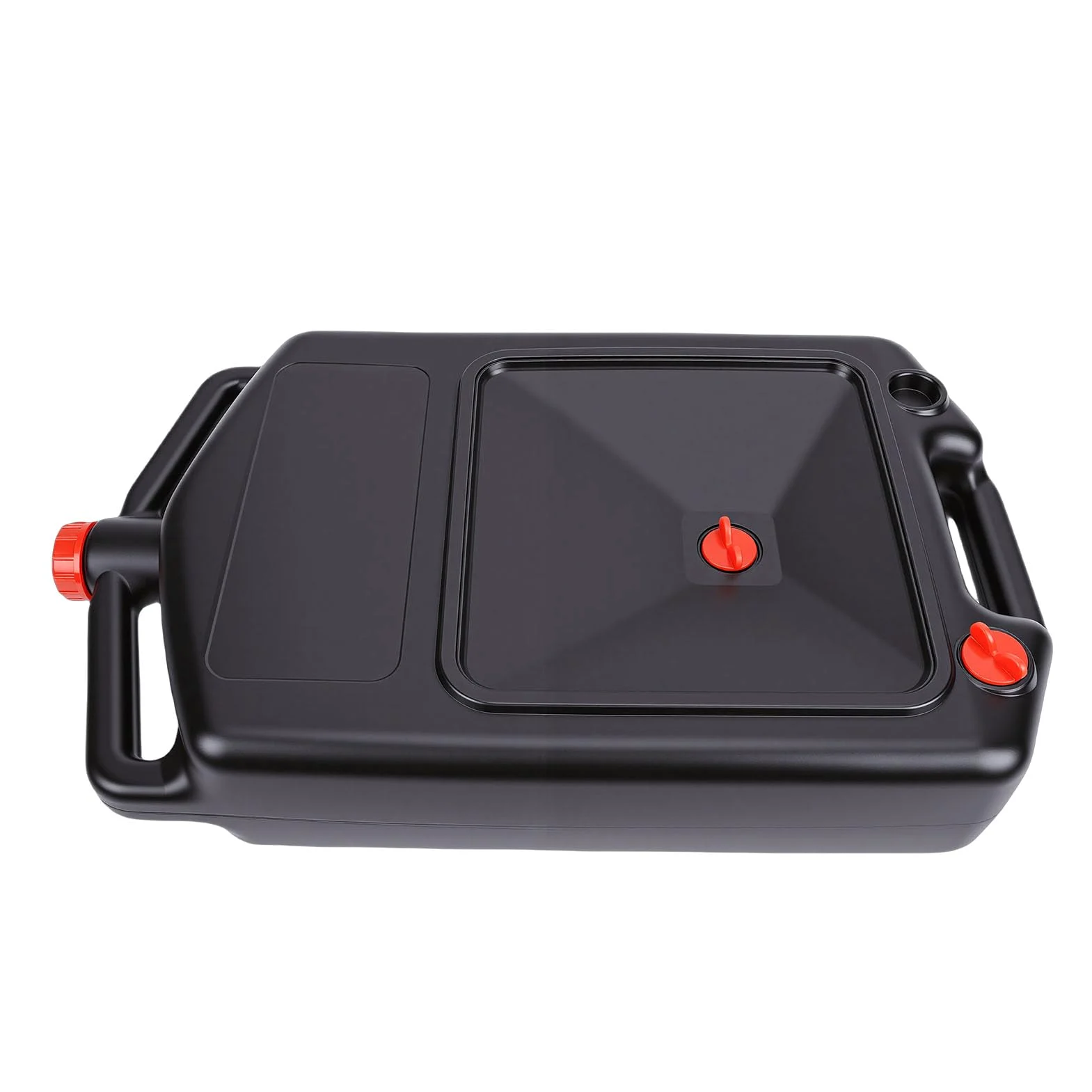 Headerbs Recipiente de Aceite de 12L con Diseño de Perfil bajo y Pico Vertedor para ATVs, Motocicletas, Cortacéspedes y Vehículos de Poca