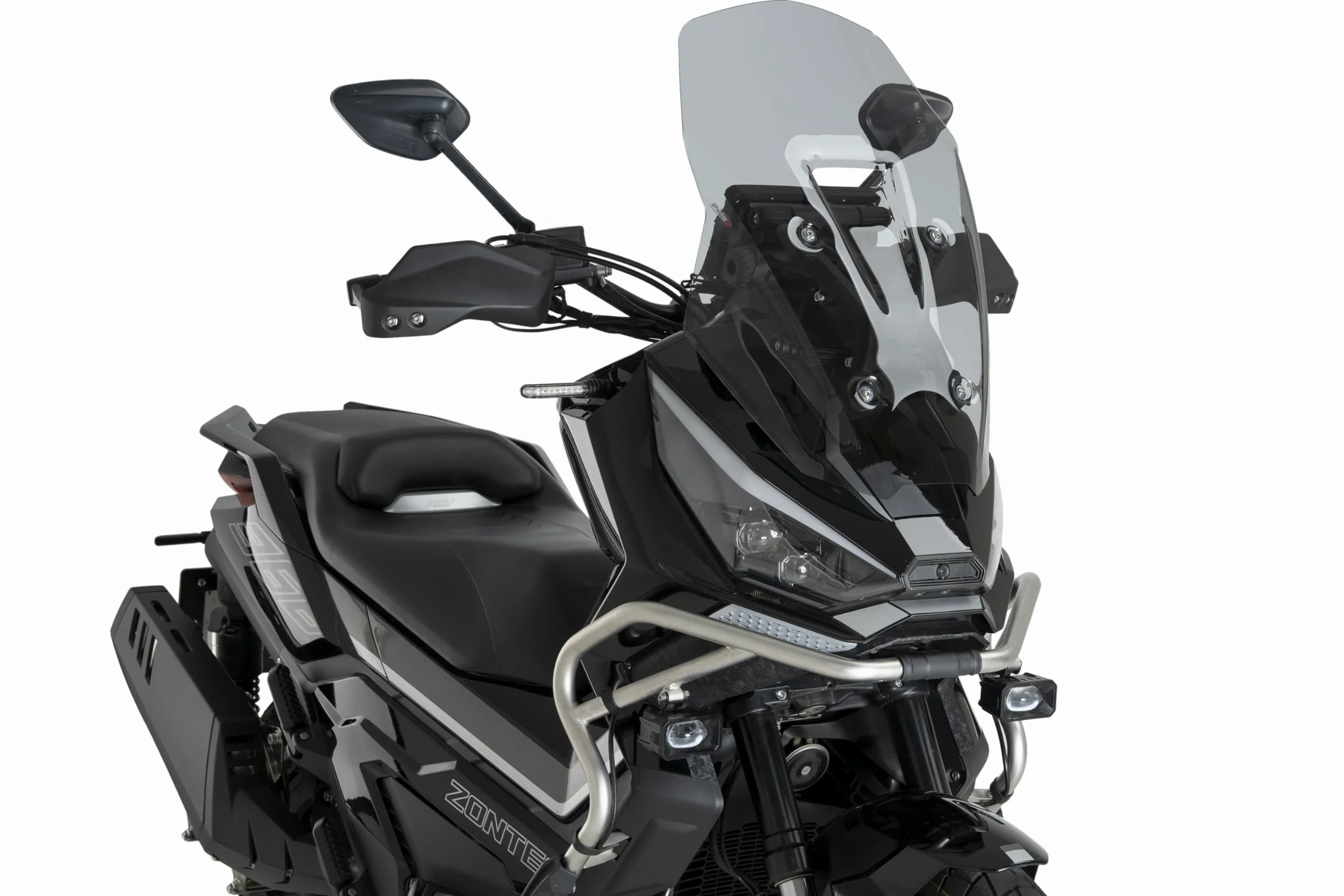 Puig 22576H Pantalla V-Tech Line Touring en metacrilato 4 mm aerodinámica 130 mm más alta perfil anguloso canalización de aire y alta resistencia UV, Ahumado.