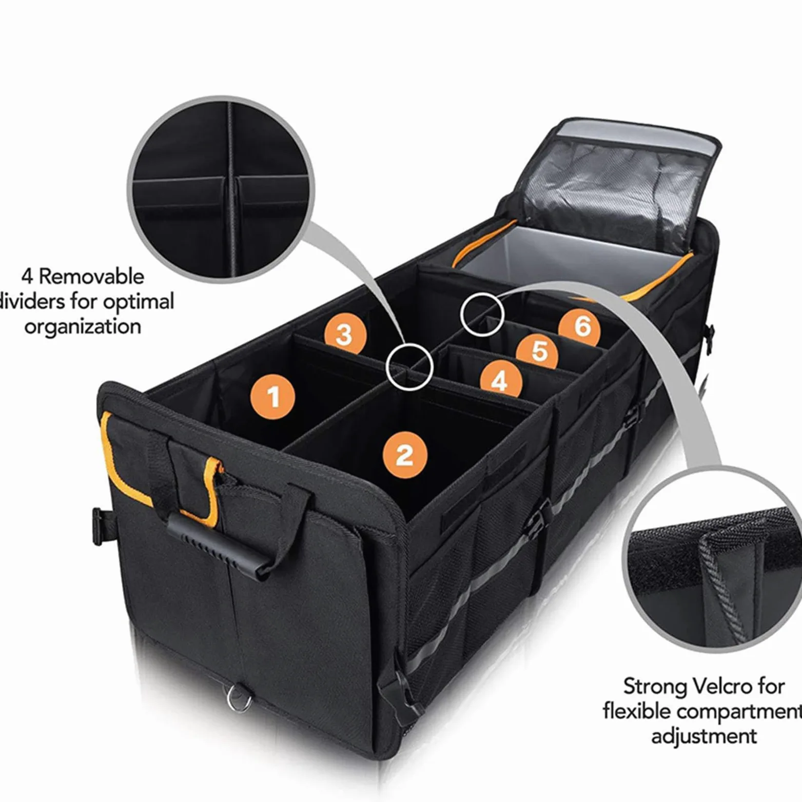 Organizador de Maletero para SUV Enfriador Impermeable Aislante con | de Almacenamiento para Maletero Para SUV Camioneta Furgoneta Automovil Hombre Mujer