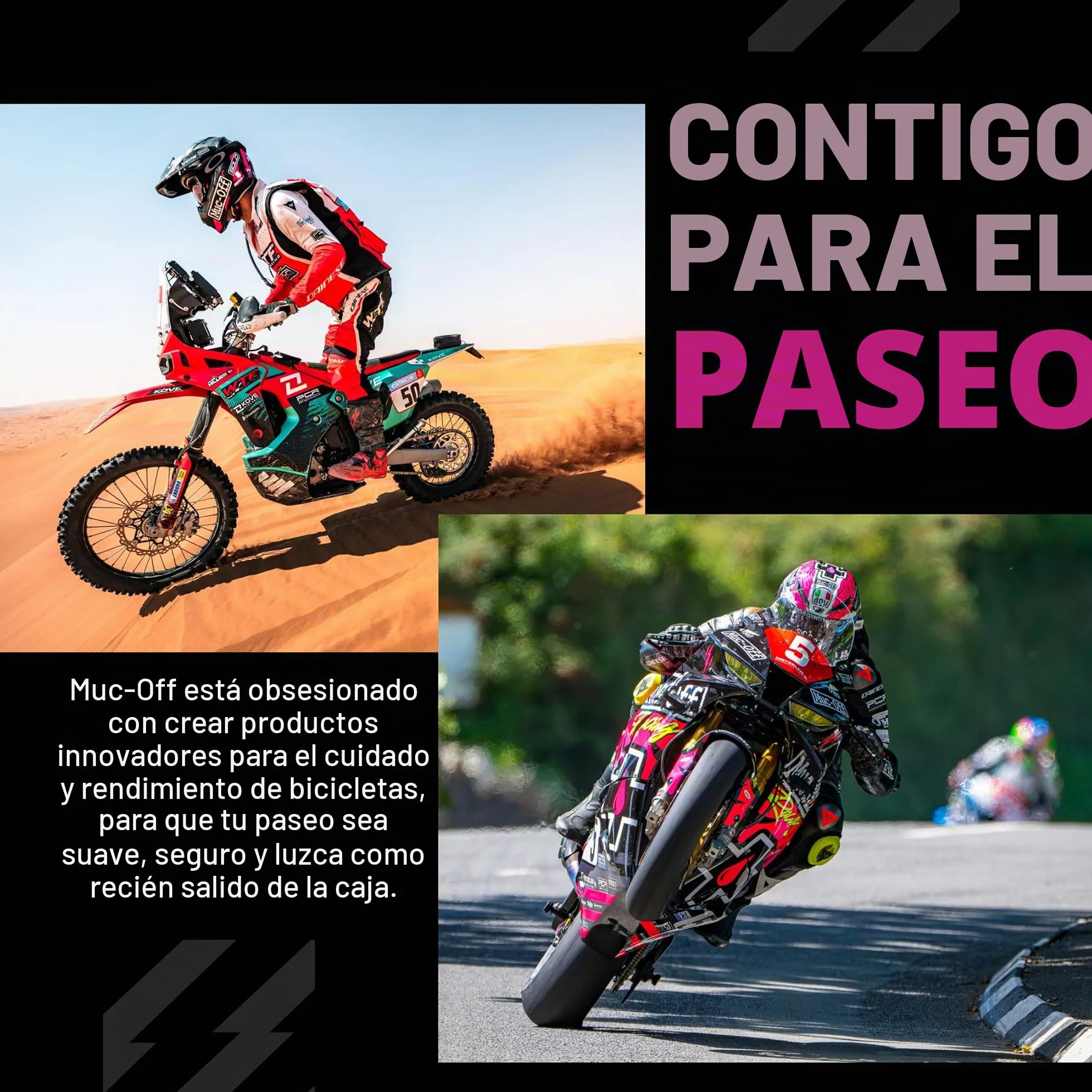 Muc-Off Lubricante de Cadena de Moto para Todos los Climas, 400 Ml - Spray Lubricante para Cadena de Moto - Formulado para Todas las Condiciones Climáticas