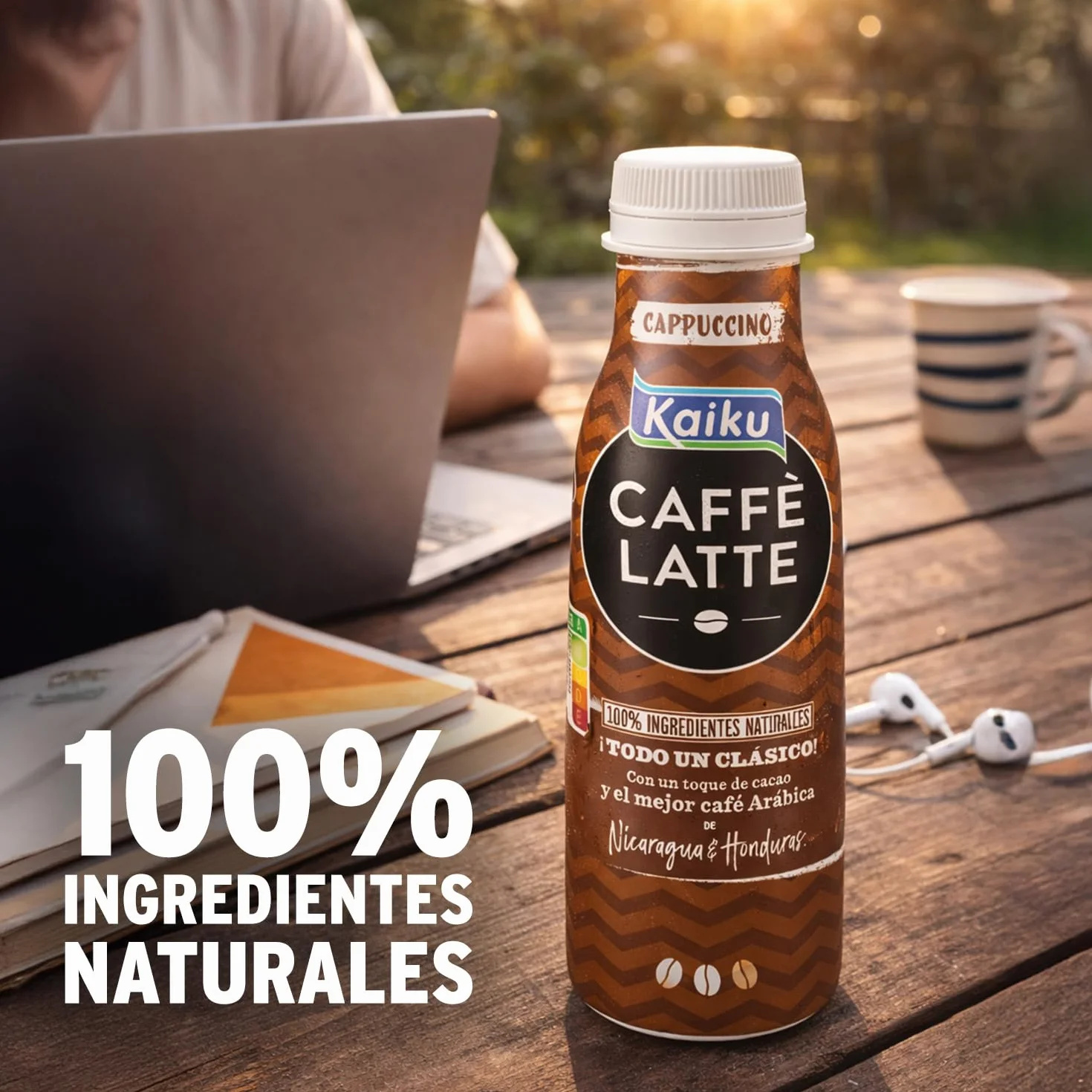 KAIKU CAFFÈ LATTE Cappuccino Pack 6 x 200 ml Café Frío con Leche y Cacao Listo para Tomar