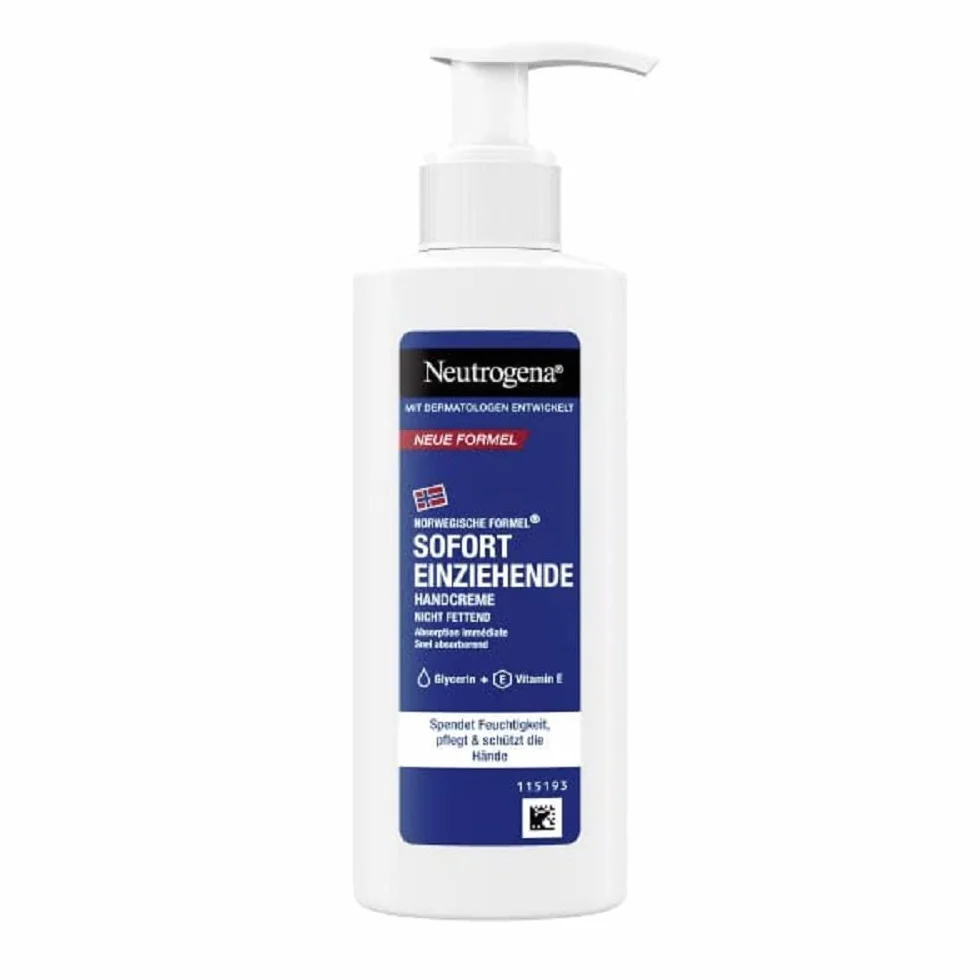 Neutrogena Crema de Manos Absorción Inmediata 150 ml Nutritiva para Manos Secas Hidratante con Glicerina