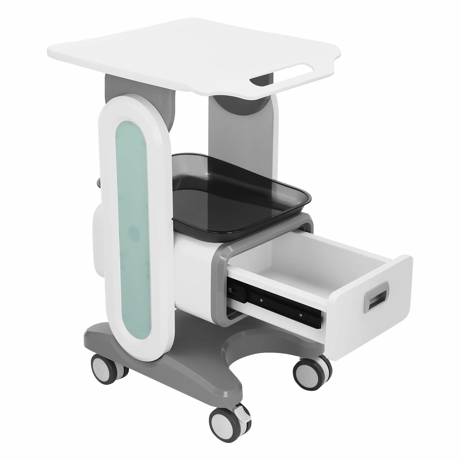 Carro médico con cajón, carrito de belleza móvil con cesta de almacenamiento