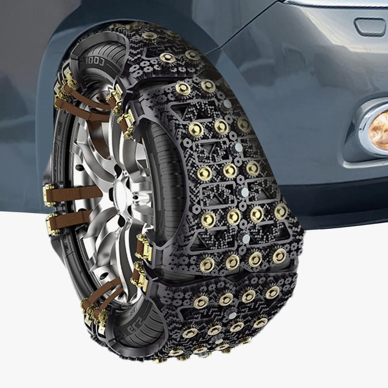 Cadena antideslizante para neumáticos, 6 cadenas de nieve para coche | herramientas universales de cadena de nieve, cadenas de neumáticos de camión, cadenas flexibles para neumáticos de nieve, bar