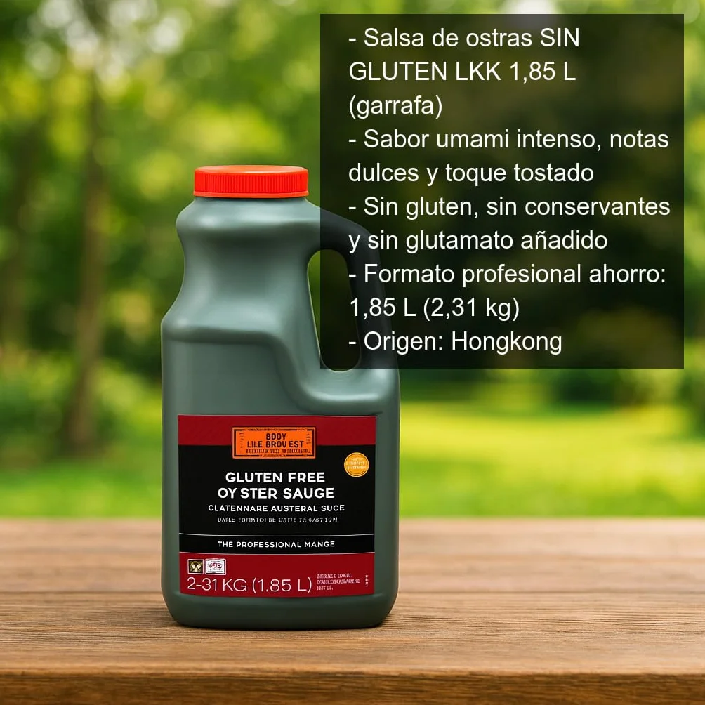 Salsa de ostras sin gluten 1,85 L formato profesional para wok, salteados y marinados