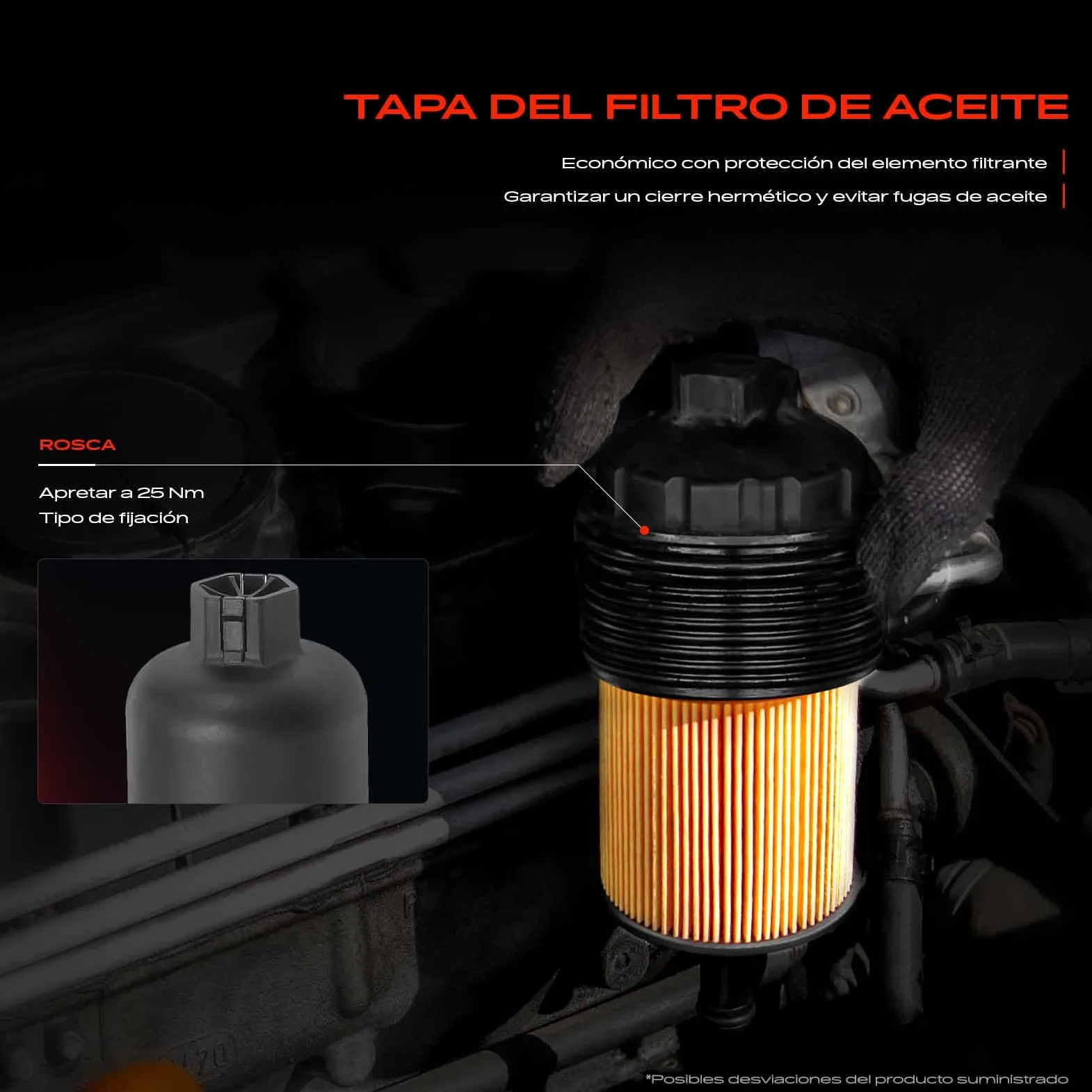 Frankberg Enfriador de aceite aceite de motor carcasa del filtro de | Compatible con: Xsara N1, Bipper AA, Berlingo/Berlingo Primer monovolumen GFK GJK MF, 306 7B N3 N5, C3 II SC