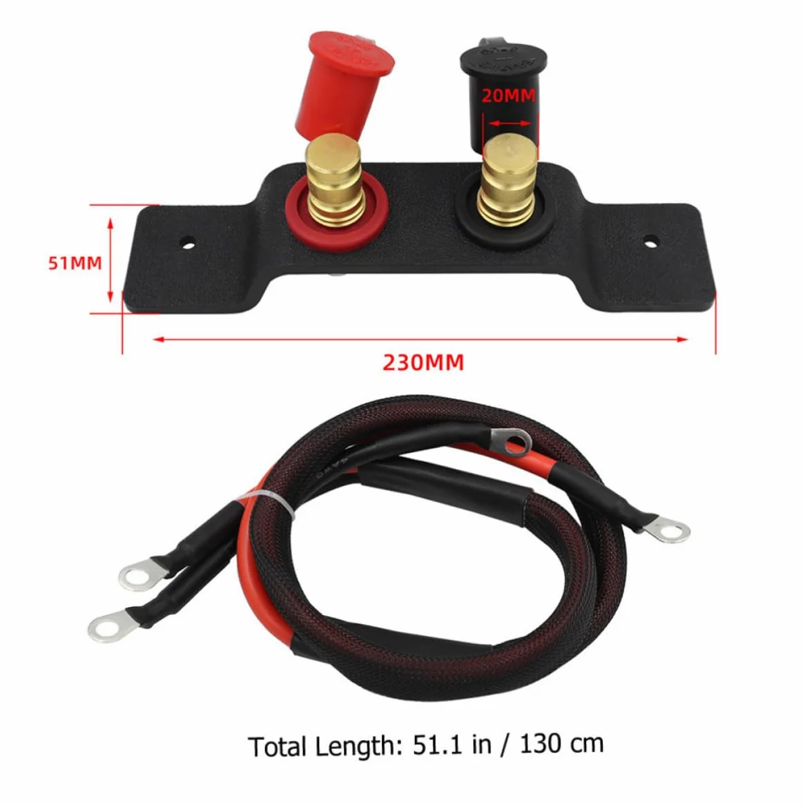 POPETPOP Cable de Arranque para Batería Utv Can-am Cable de Alta Tensión Terminales Resistentes Kit para Carga Rápida Compatible con Maverick y Plazas