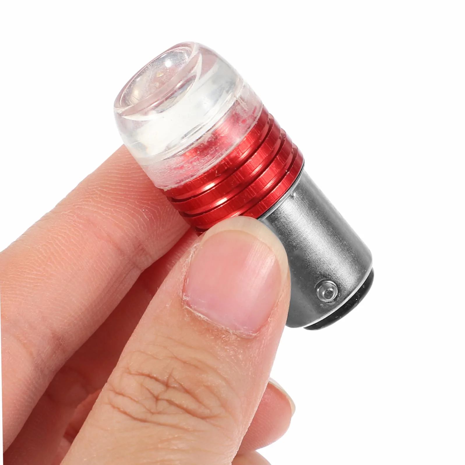 Cabilock Bombilla LED Luz Trasera Roja para Motocicleta de 12 V de Repuesto Aleación de Aluminio y Vidrio, Paquete de 2 Piezas para Reemplazo Fiable