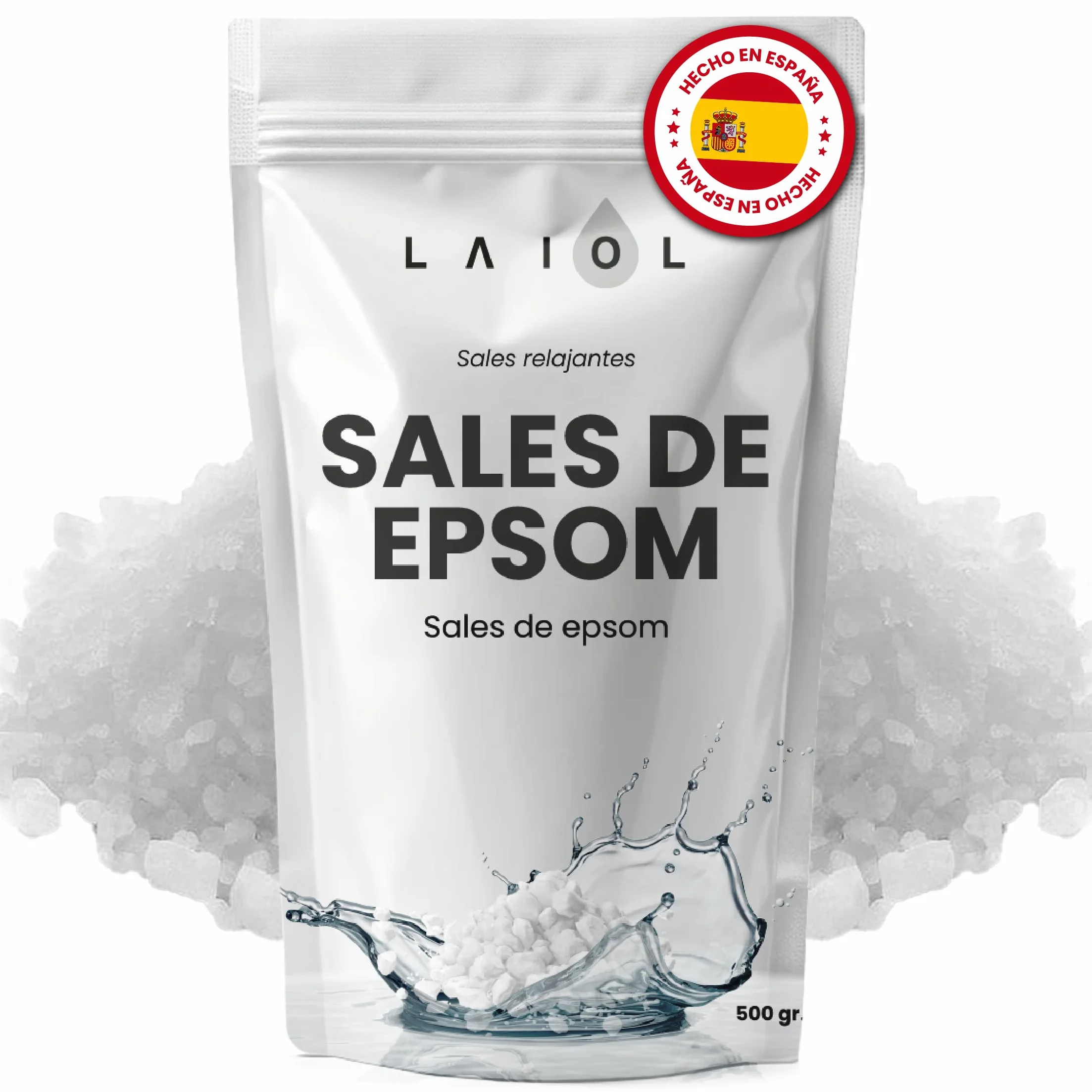 Sales de Epsom 500g Premium para Baño y Pies – Relajación Muscular, Detox con Magnesio y Alivio del Estrés