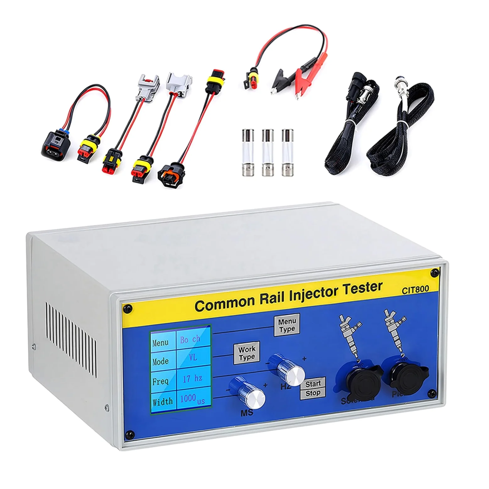 Tester Common Rail para Motores Diesel Modernos,Herramienta de calibración de inyectores para Mantenimiento,Probador de inyectores Diesel para Diagnosis rápida(CIT800)