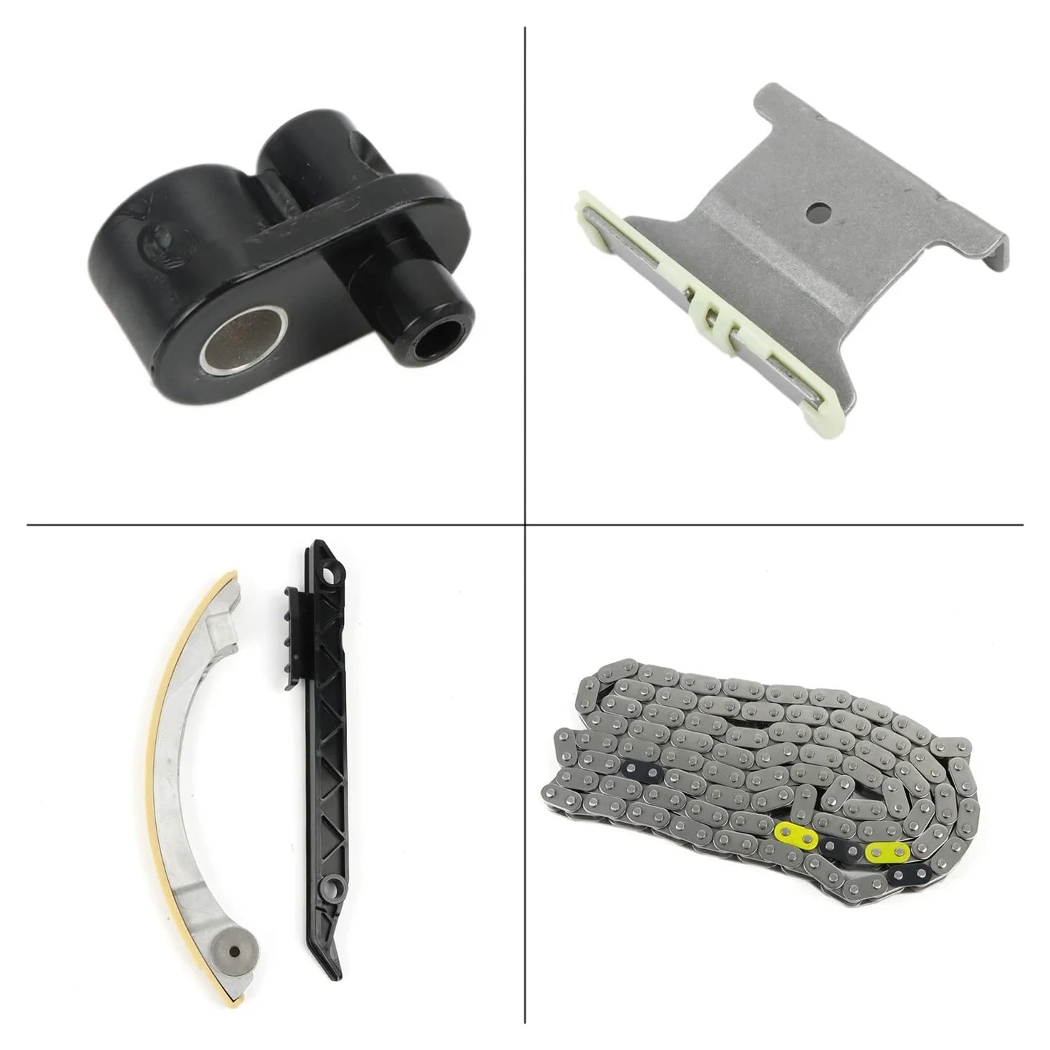 Accesorios de repuesto 1 juego de cadena de distribución de motor TKC8002 con tensor de tapón de aceite.