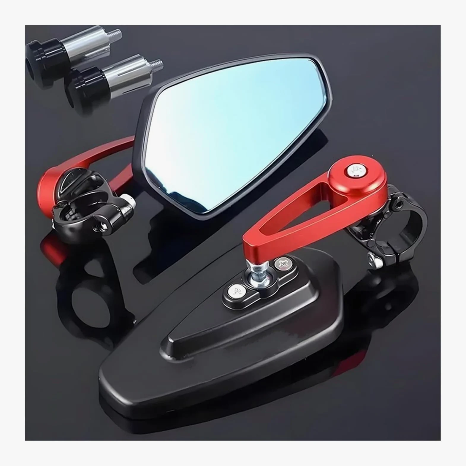 Espejo Retrovisor Motocicleta por R125 1 Par Espejo Retrovisor Motocicleta Manillar Universal Scooter(D)