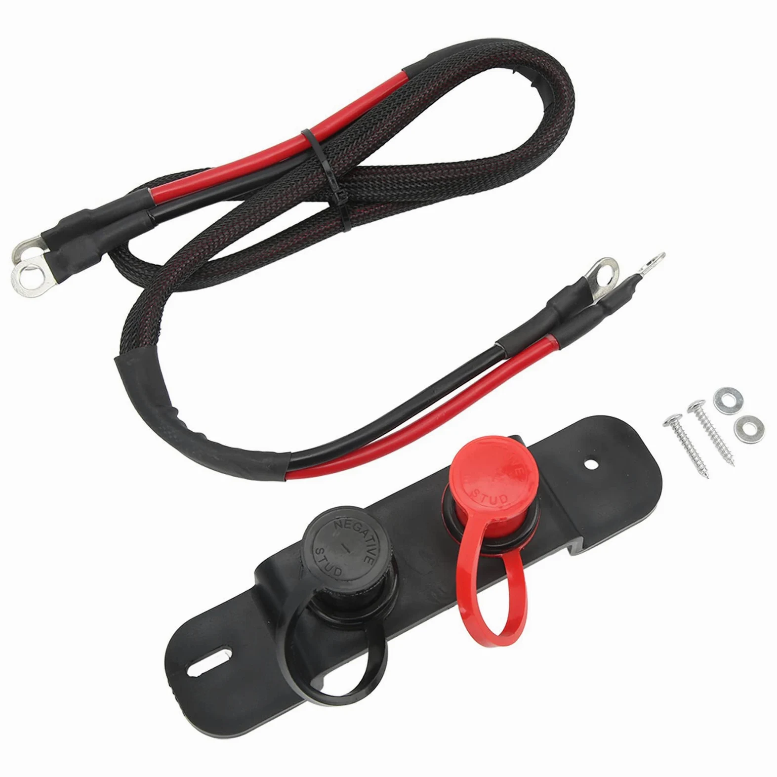 Terminales de puente de batería Torvex, terminales de carga de postes de arranque remoto con cable de calibre 4 para UTV ATV coche camión RV tractor barco