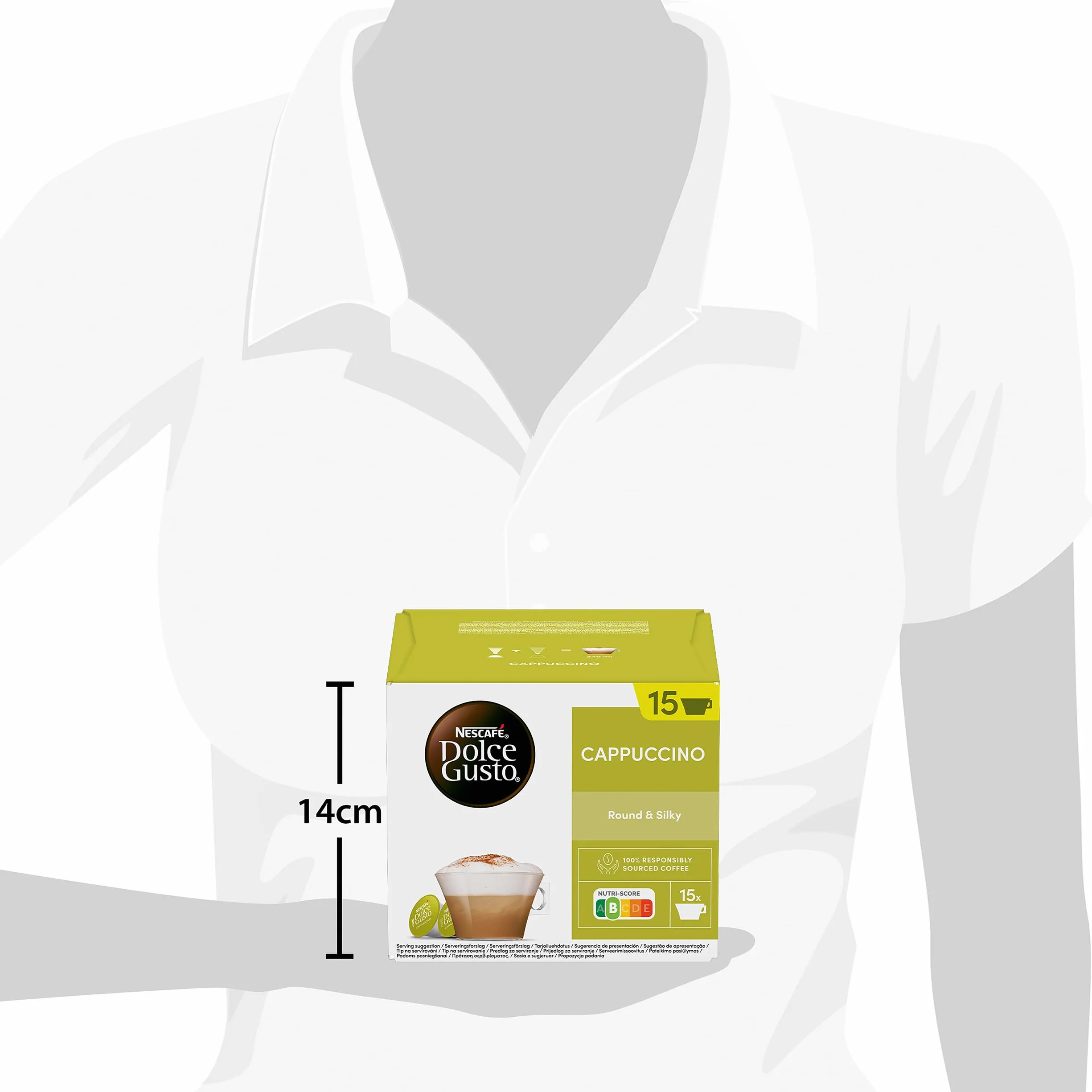 NESCAFÉ Dolce Gusto Cappuccino Cápsulas de Café 90 Cápsulas 45 tazas Clásico Italiano
