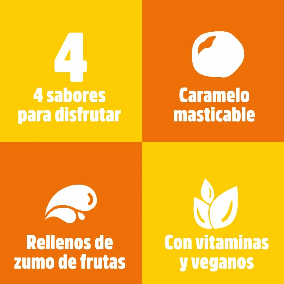 nimm2 Soft Caramelos Masticables Rellenos de Zumo de Frutas con Vitaminas Bolsa 800g