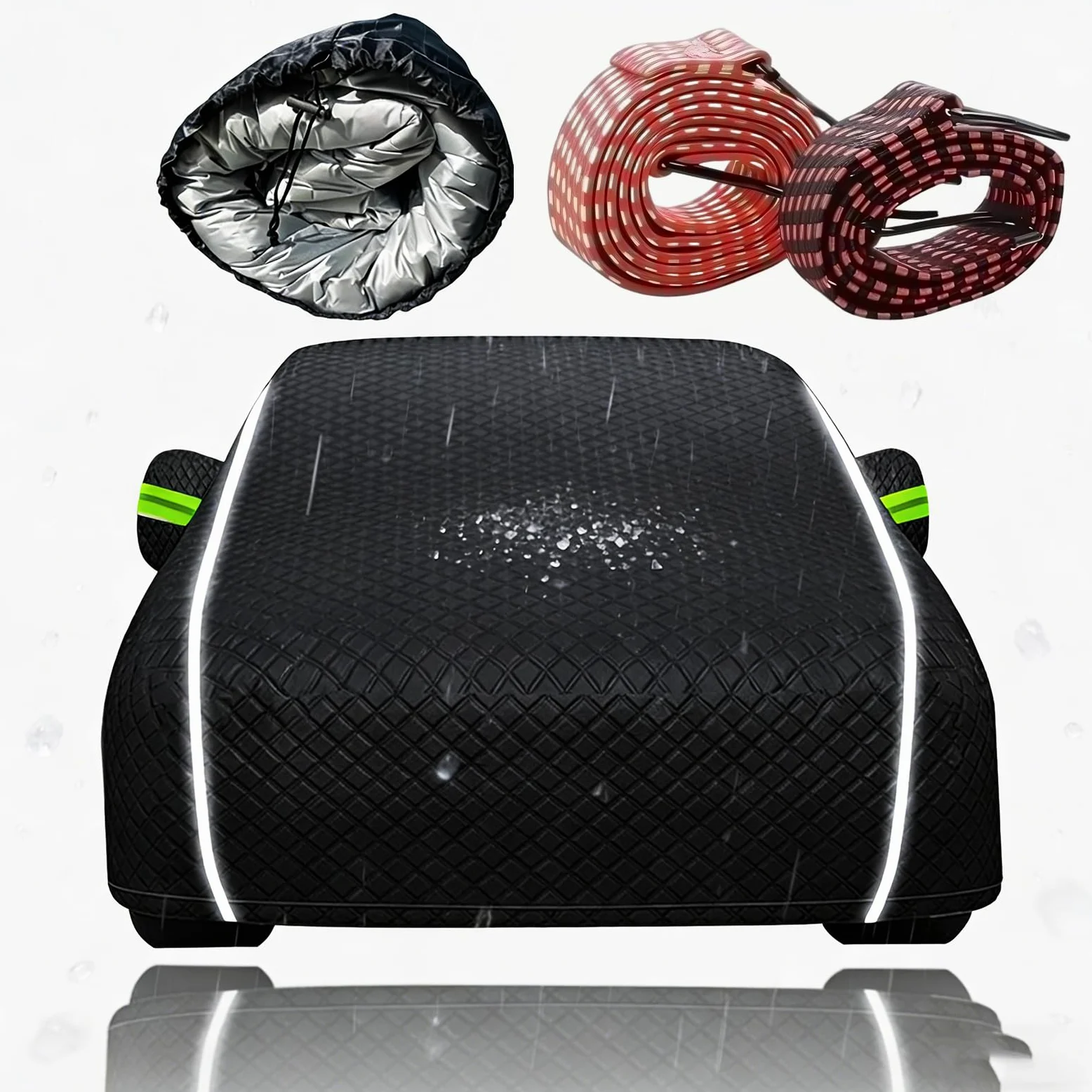 Funda Coche Antigranizo para Jaecoo 5 EV 2025,Funda para Coche Exterior Engrosamiento Impermeable Anti-UV Transpirable+Tira Reflectante+ Cremallera Lateral