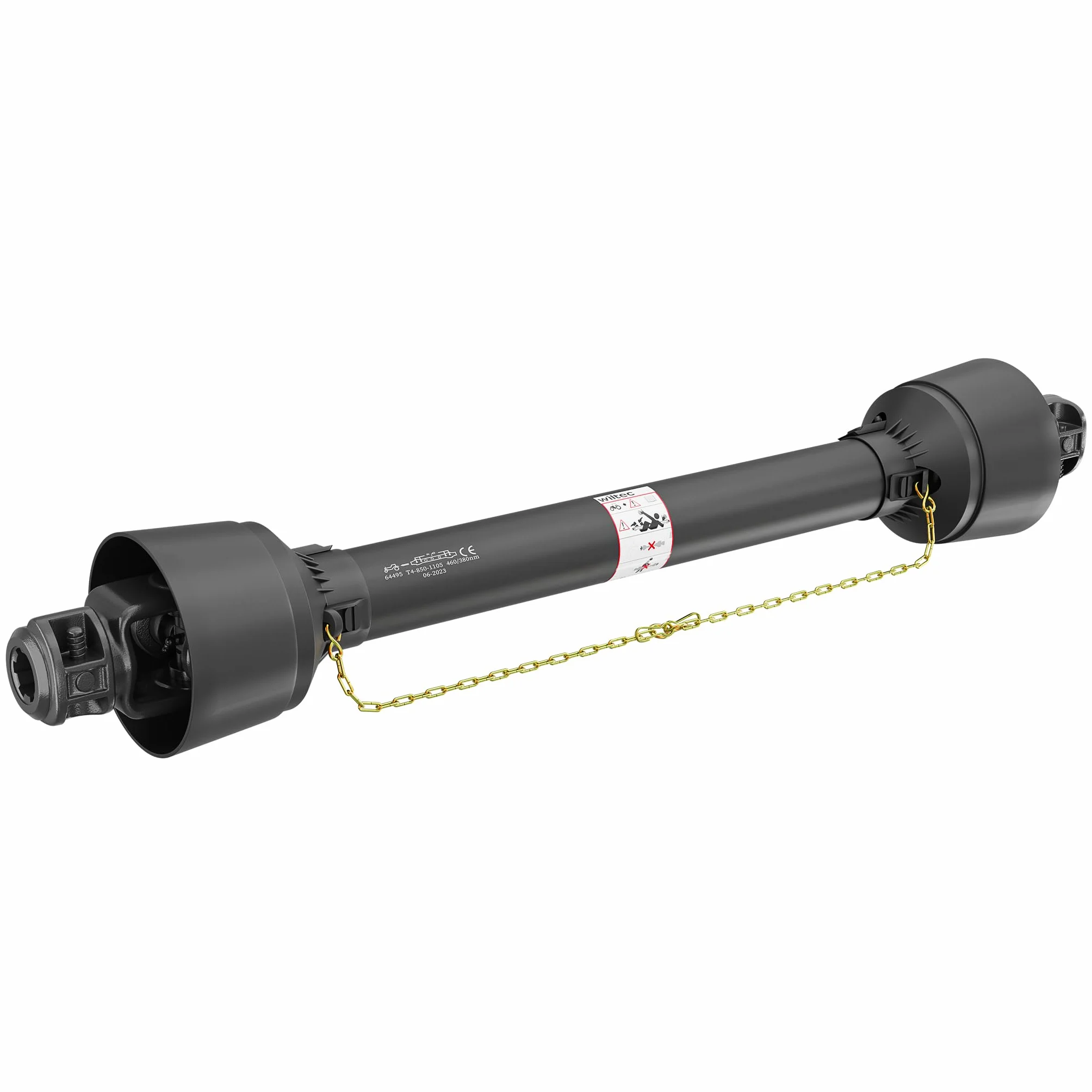 WilTec Toma de Fuerza T4 Eje transmisión cardán 850-935mm 460Nm 540rpm PTO 40kW 55CV 2X 1 3/8" 6 Dientes