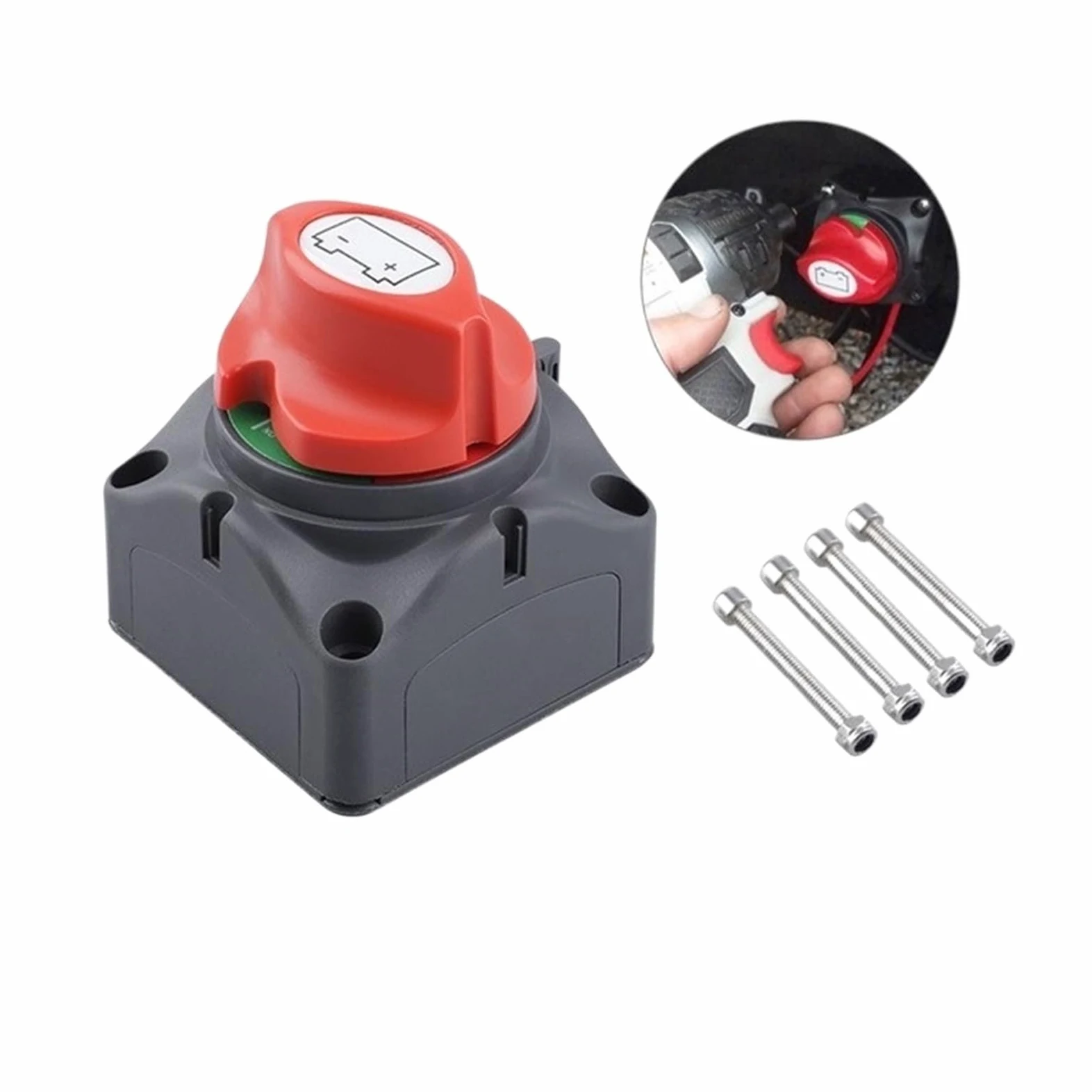 12V-60V 100A-300A Interruptor selector de batería Dual for automóvil Desconectar vehículo Marino RV 1-2-Pun