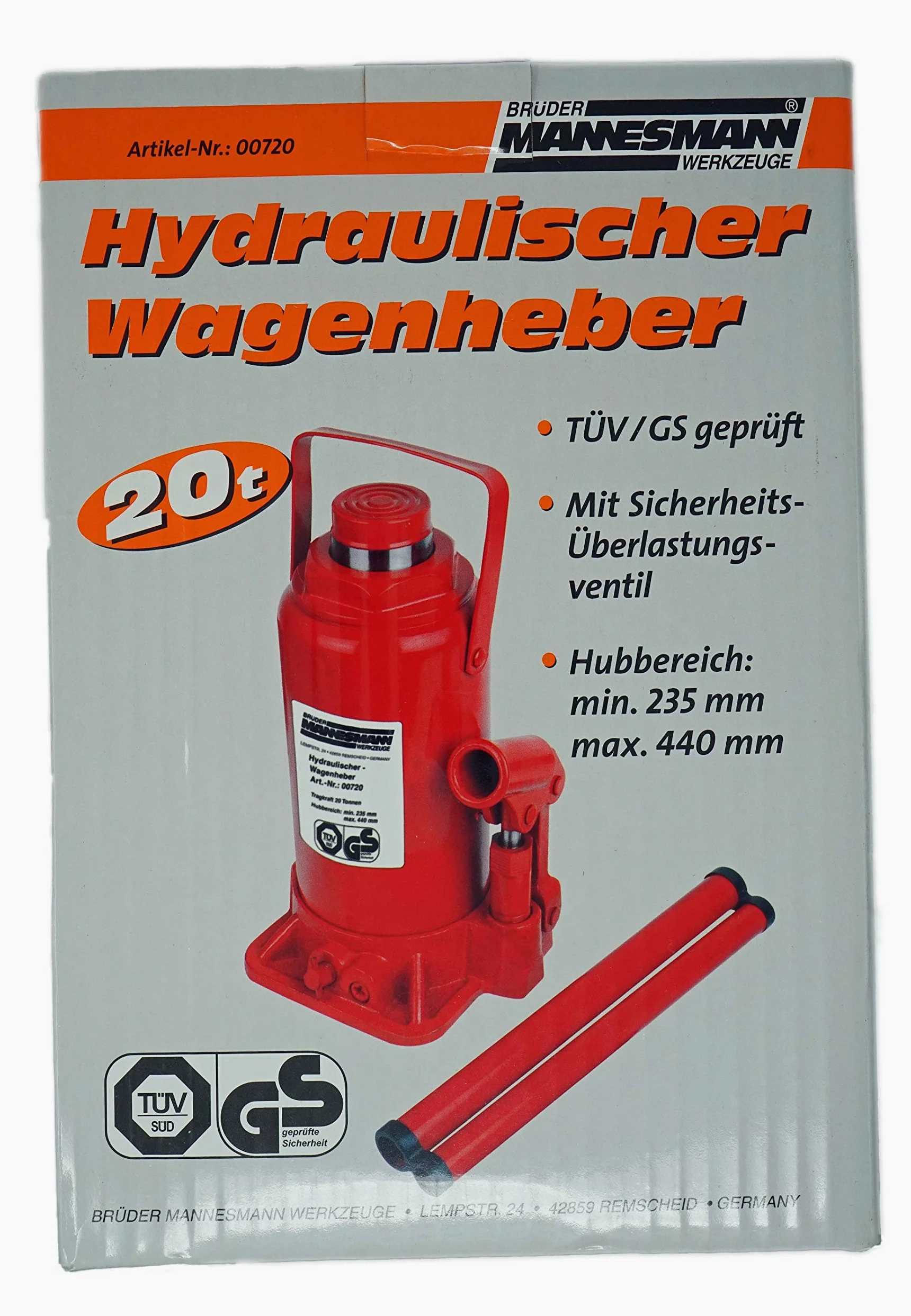 Mannesmann Gato Hidráulico 20 t, tÜV/GS, M00720