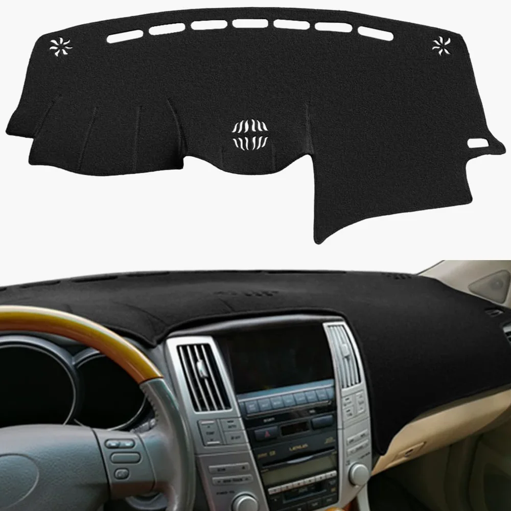 Alfombrilla de salpicadero para Lexus RX330 RX350 RX400h (negro) F82 | Ajuste personalizado RX330/2007-2009 RX350/2006-2008 RX400h, protector de alfombra