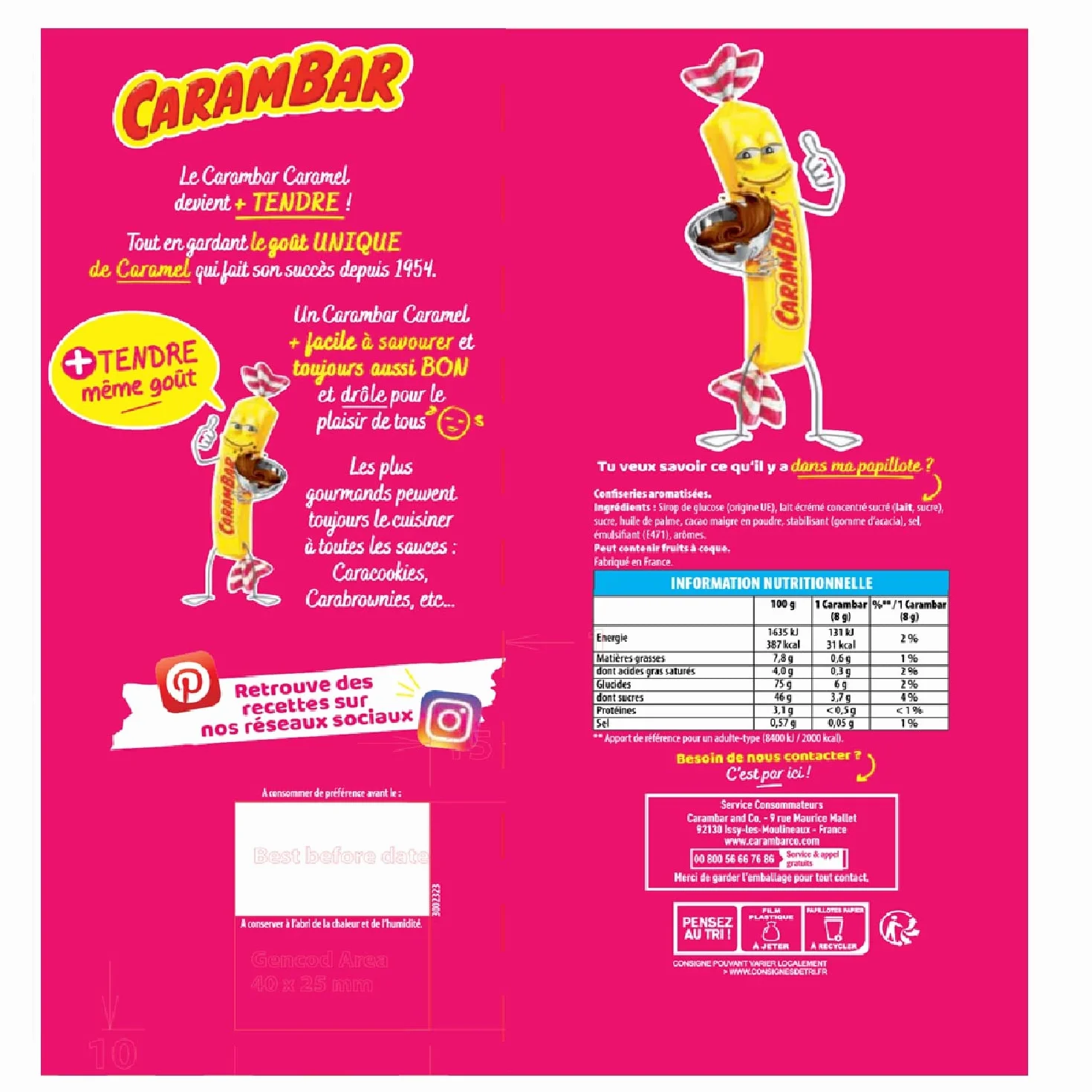 Carambar Mini Tendre 200 g