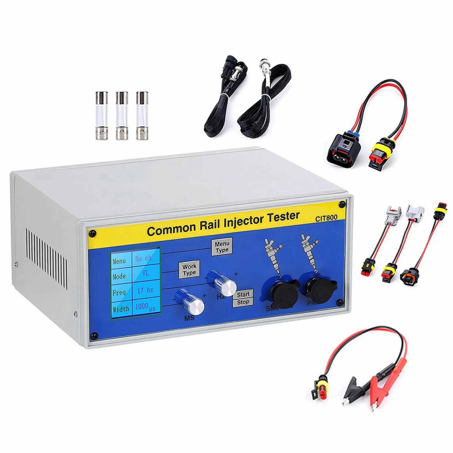 Herramienta de Calibración de Inyectores para Taller/Probador de Inyectores Diesel para Análisis Rápido,Tester Common Rail para Inyectores Piezoeléctricos,30Hz(CIT800)