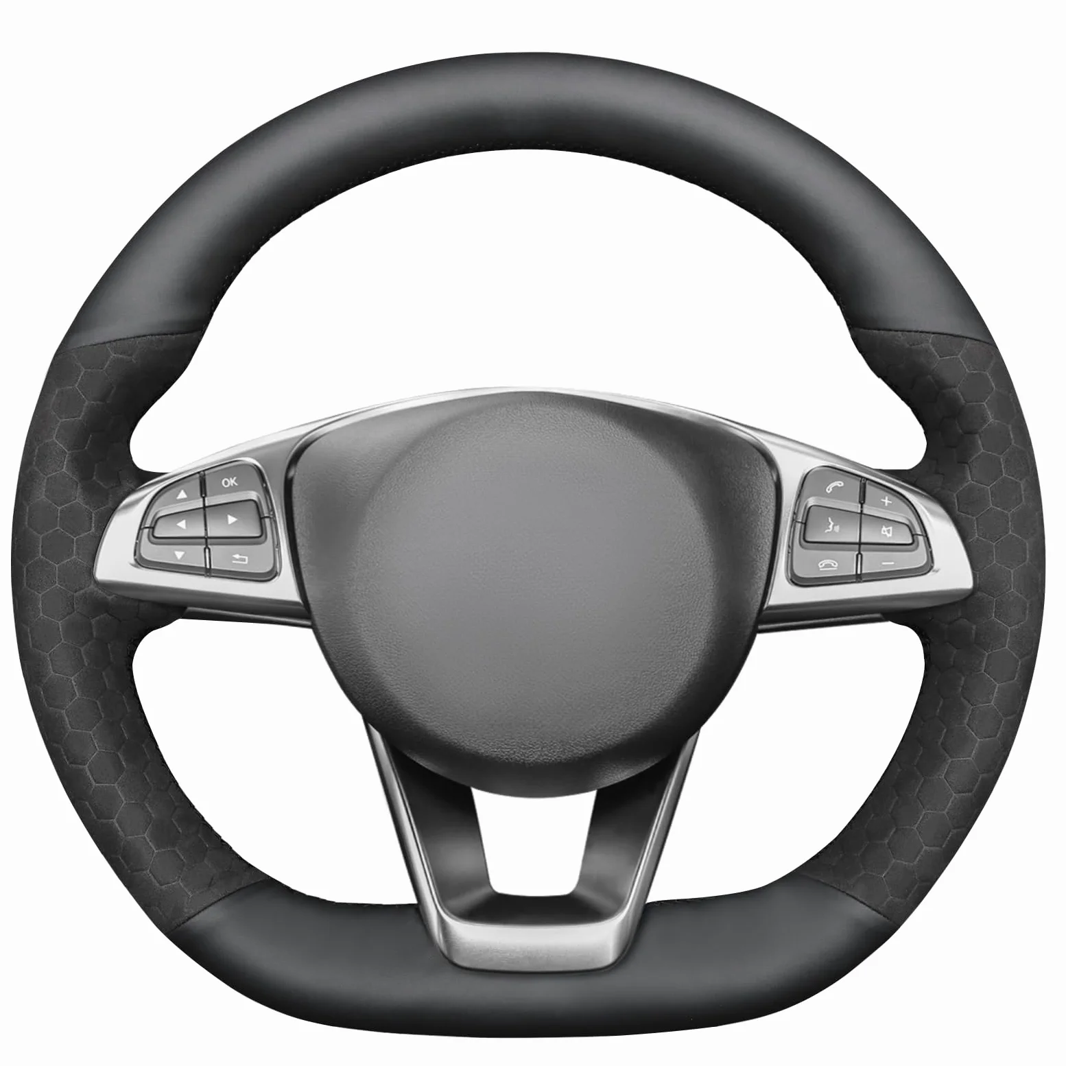 MEWANT Funda de Volante para W205 AMG C43 C117 AMG GLA 45 X156 C218 W213 X253 C253 GLC 43 AMG W166 W222 SLC R172 R231 | W205 AMG C43 C117 AMG GLA 45 X156 C218 W213 X253 C253 GLC 43 AMG W166 W222 SLC R172 R231 Transpirable Duradero