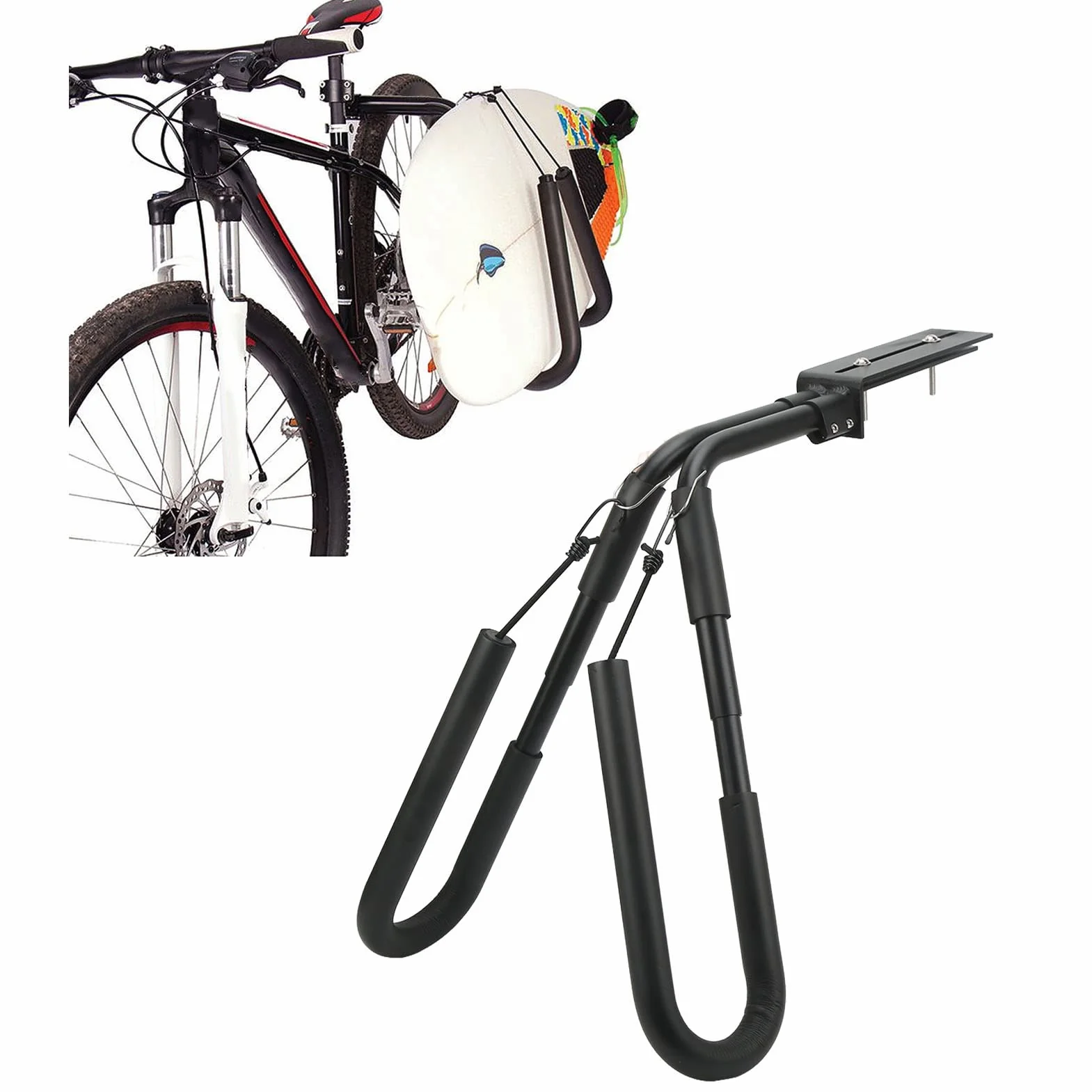 Generic Soporte para Tabla de Surf para Motocicleta, Soporte Fácil de Instalar con Algodón Protector EVA para un Transporte Seguro y Cómodo de la Tabla de Surf