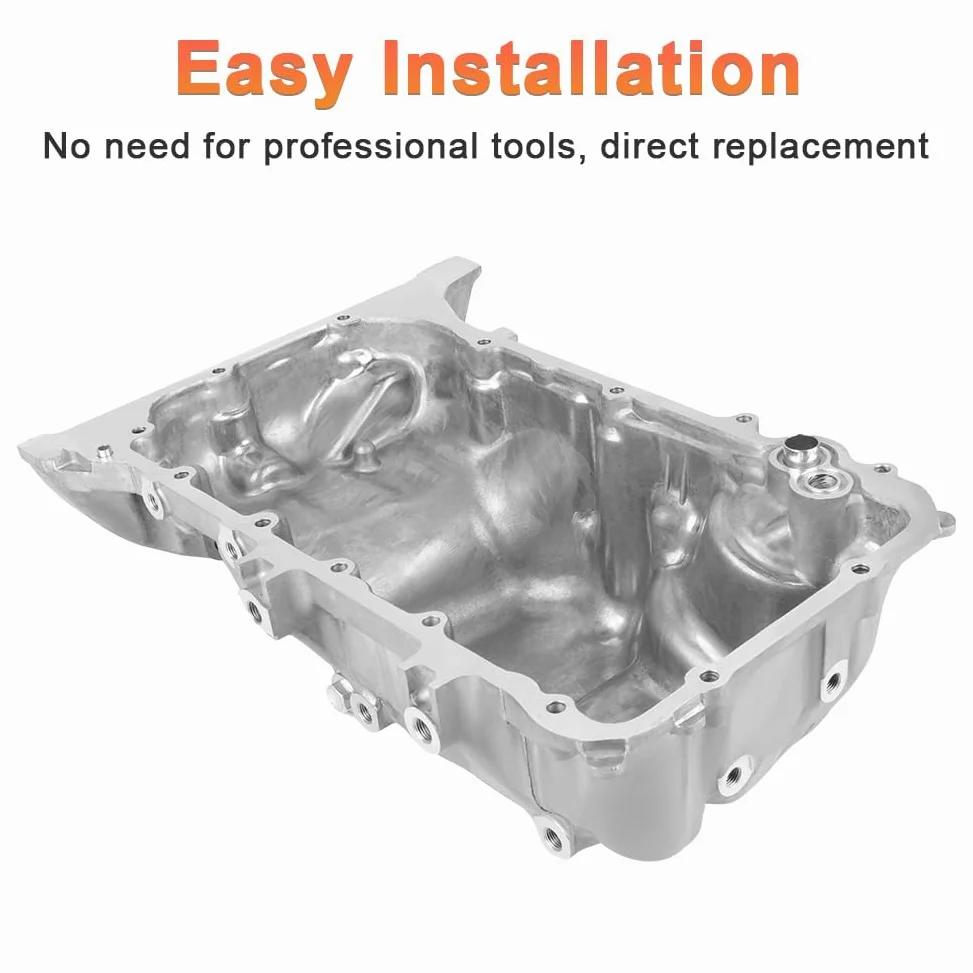 Bandeja de aceite de motor con tapón de drenaje compatible con Honda Civic 2006-2011 L4 1.8L Repuesto para 11200R1AA00 11200RNAA00 11200RNAA01 264-382