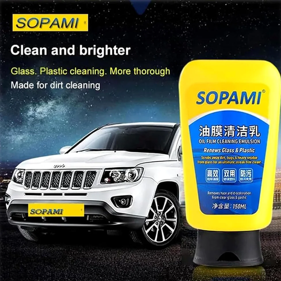 Emulsión de limpieza de película de aceite automático, limpiador de cristales Nano-Tech, limpiador de ventanas de coche para parabrisas, limpieza de ventanas, espejos y más (3 piezas)