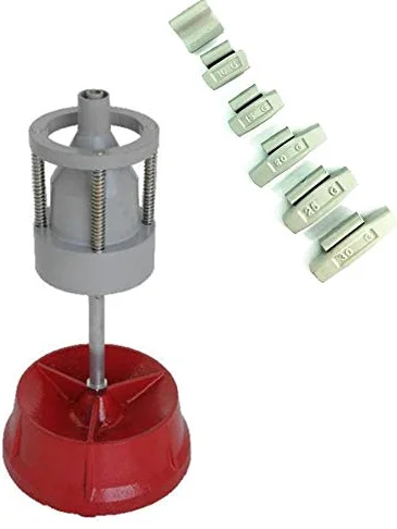 Equilibradora de rueda manual portátil con centrado + 150 plomo plomo masa de impacto 5-30 g