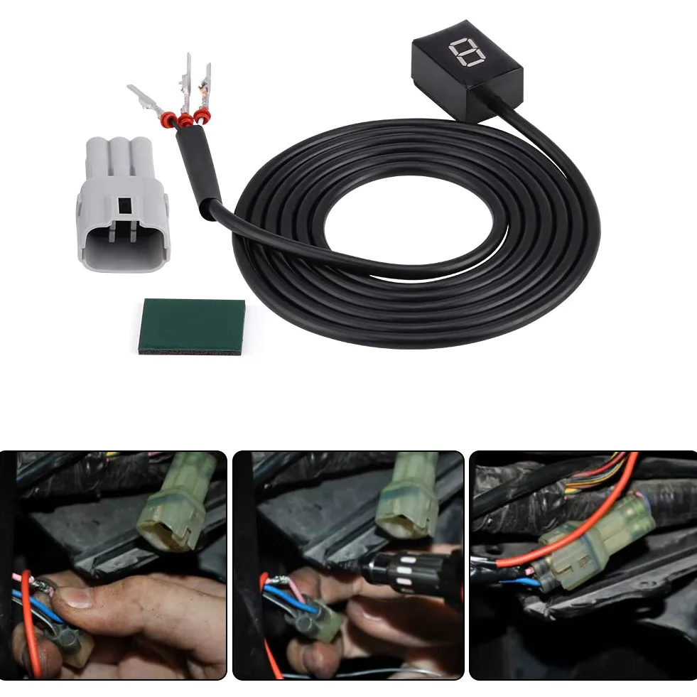 KIMISS Indicador de marcha N-6 para, Intruder 800 y V Strom: Conector ECU, compatible con GSXR 600 - Muestra velocidad y cambios