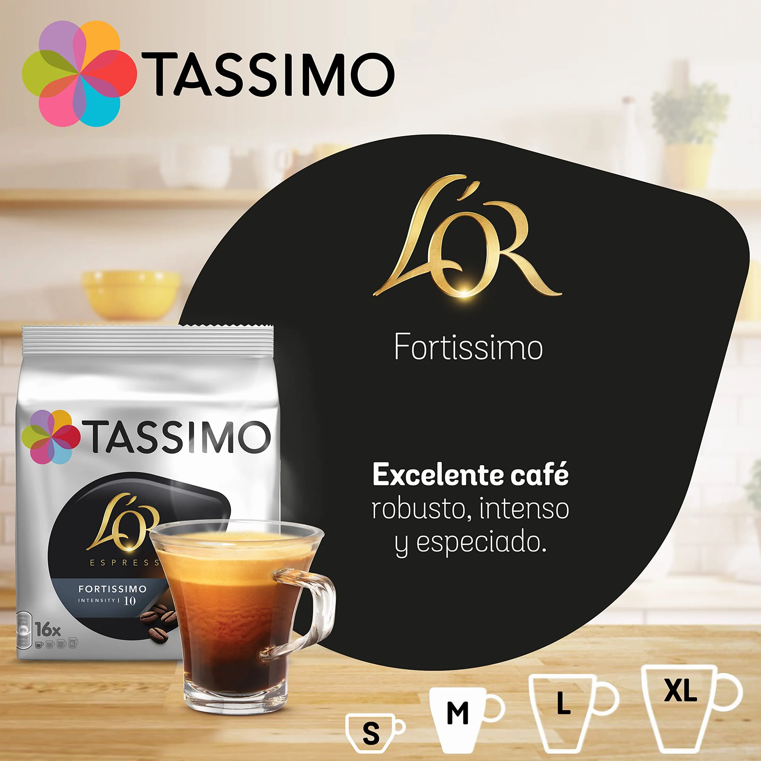 Tassimo L’OR Espresso Fortissimo Cápsulas de Café 80 Unidades Compatibles Intensidad 10 5 Pack Amazon Exclusive