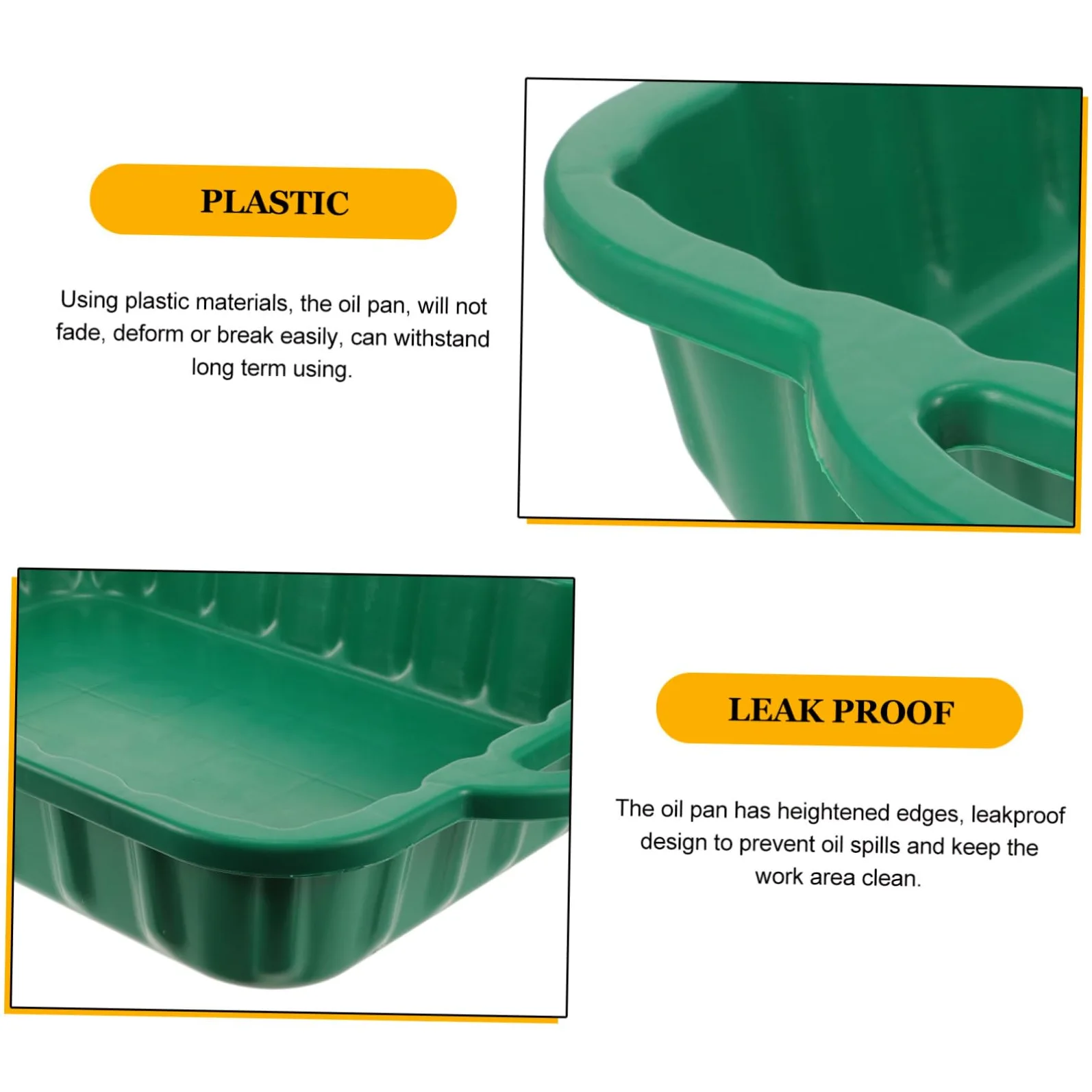 Bandeja de Drenaje de Plástico Diseño a Prueba de Fugas y Ahorro de Espacio para Recogedor de Aceite y Refrigerante para Reparación de Coche