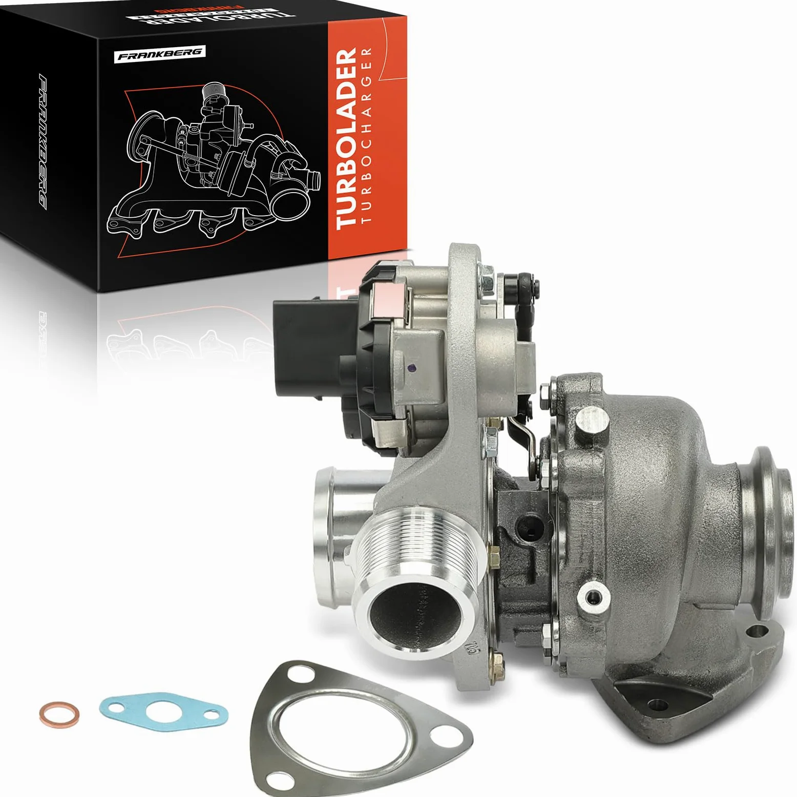 Frankberg Turbocompresor con juntas 2011903 | Compatible con: Autobús de tránsito V363 FAD FBD, Autobús Transit Custom V362 F3, Caja Transit V363 FCD FDD