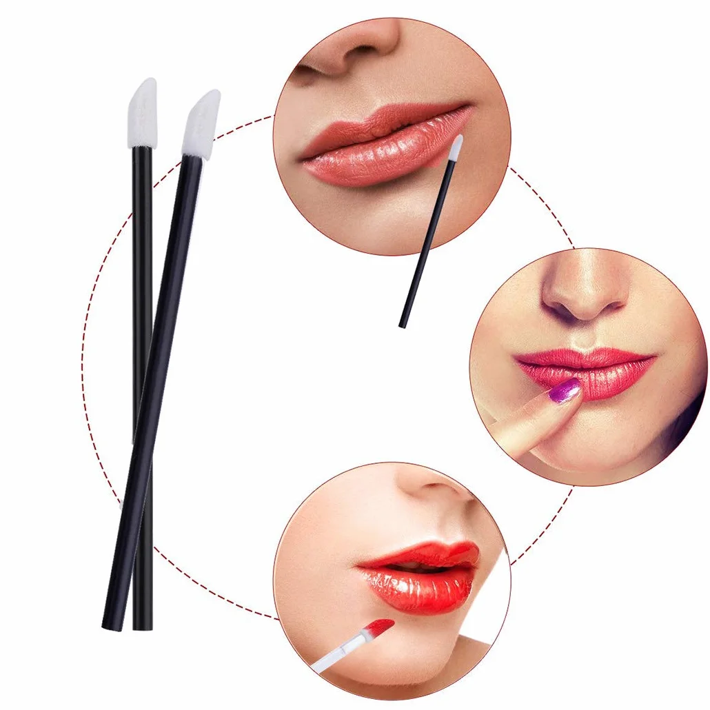 200 piezas Kits de pinceles de maquillaje desechables negro
