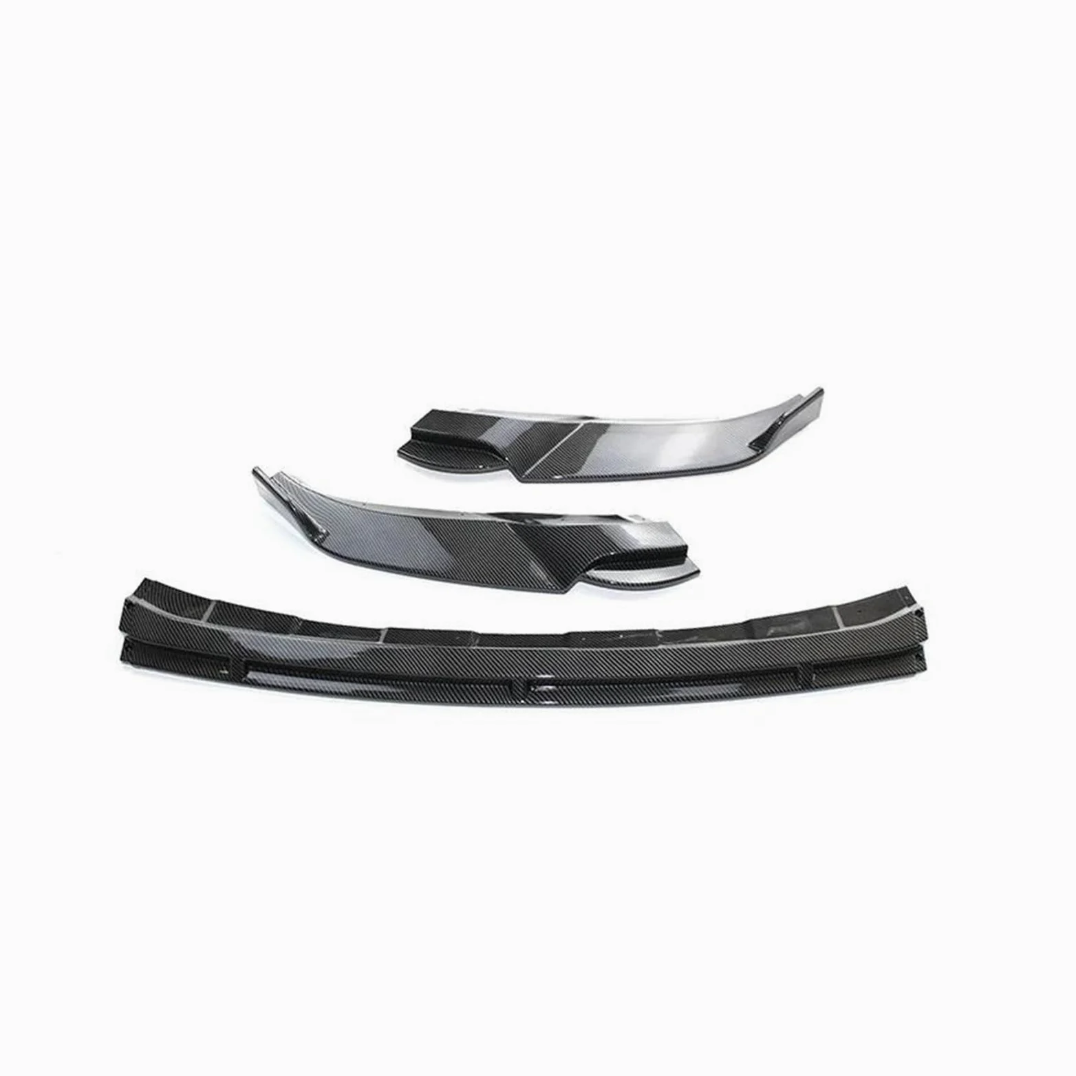 Difusor Separador Alerón Parachoques Delantero Coche Tapa Protección Labio Parachoques Delantero para VW para T-Roc T Roc para TSI para TDI 2017-2022 Spoiler(Carbon Look)