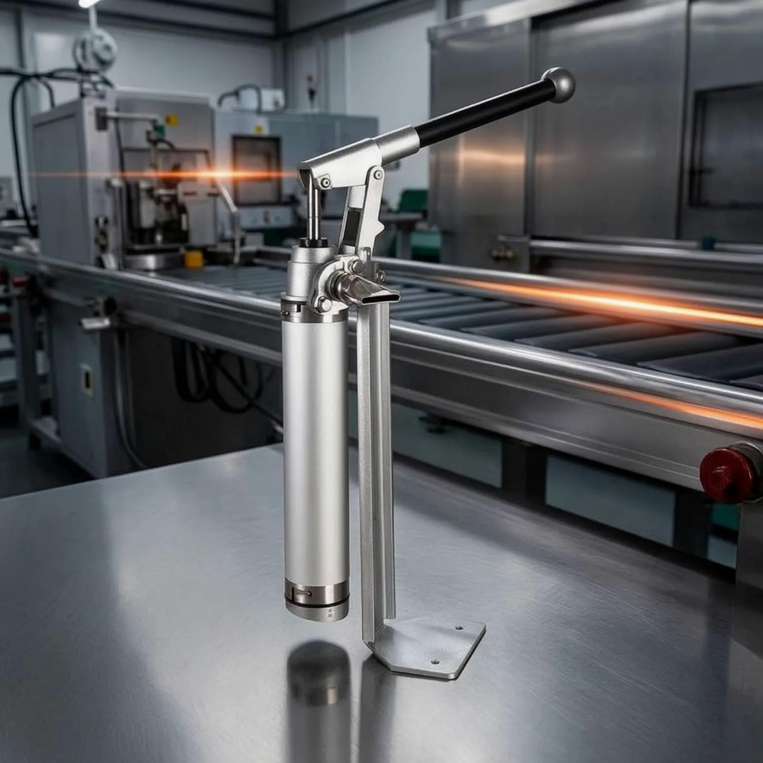 Bomba Manual de Transferencia Bomba Dosificadora Sifón Dispensador Extractor de Acero Inoxidable con Empuñadura Antideslizante y Base Plana Flujo