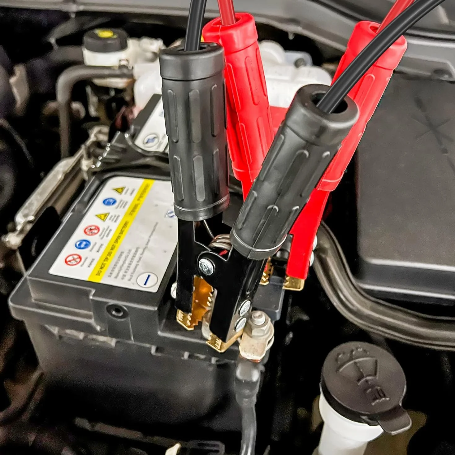 Greluma 2 Piezas 1000A Abrazaderas Cable Puente batería, Pinzas cocodrilo Resistentes, Cables Salto Abrazadera Refuerzo Abrazaderas Cargador batería Coche, Adecuado para Coche,vehículo,Barco