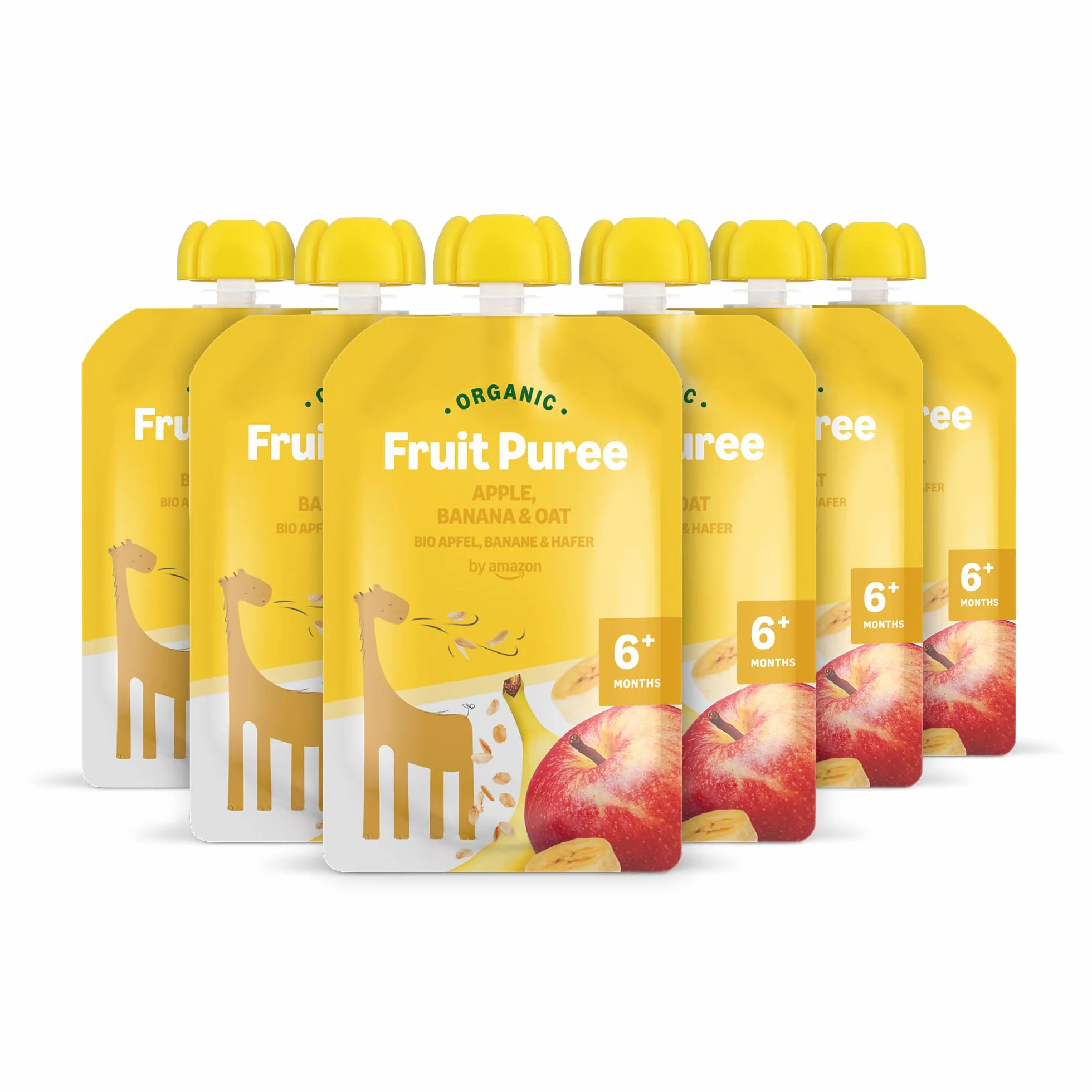 Mama Bear Bolsitas de Puré de Manzana, Plátano y Avena Ecológico - 6 x 90g