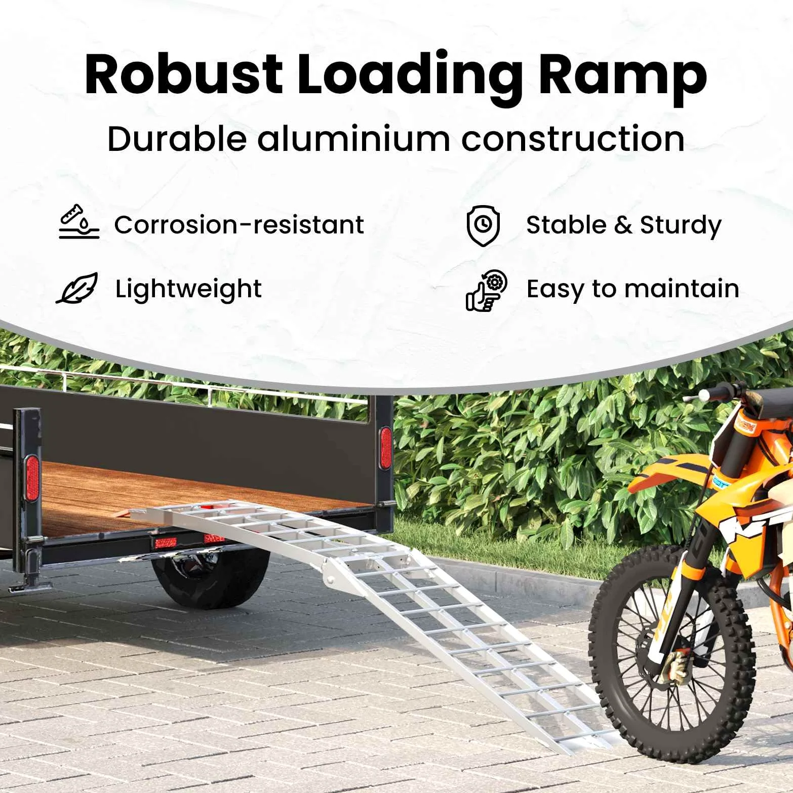 vidaXL Rampas para Motocicletas Plateado 340 kg por Pieza Aluminio