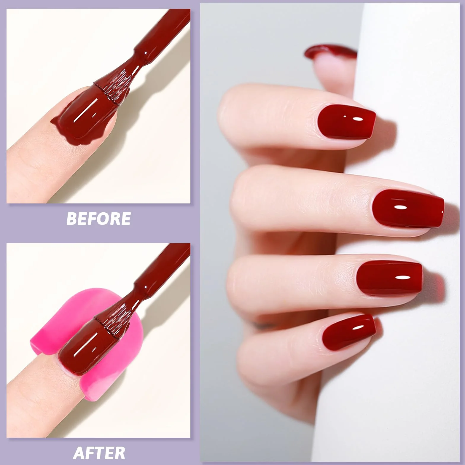 Plantillas para Esmalte de Uñas con Pluma Corrector, Cubierta Protectora Reutilizable 10 Tamaños, Accesorios Nail Art (Rosa)