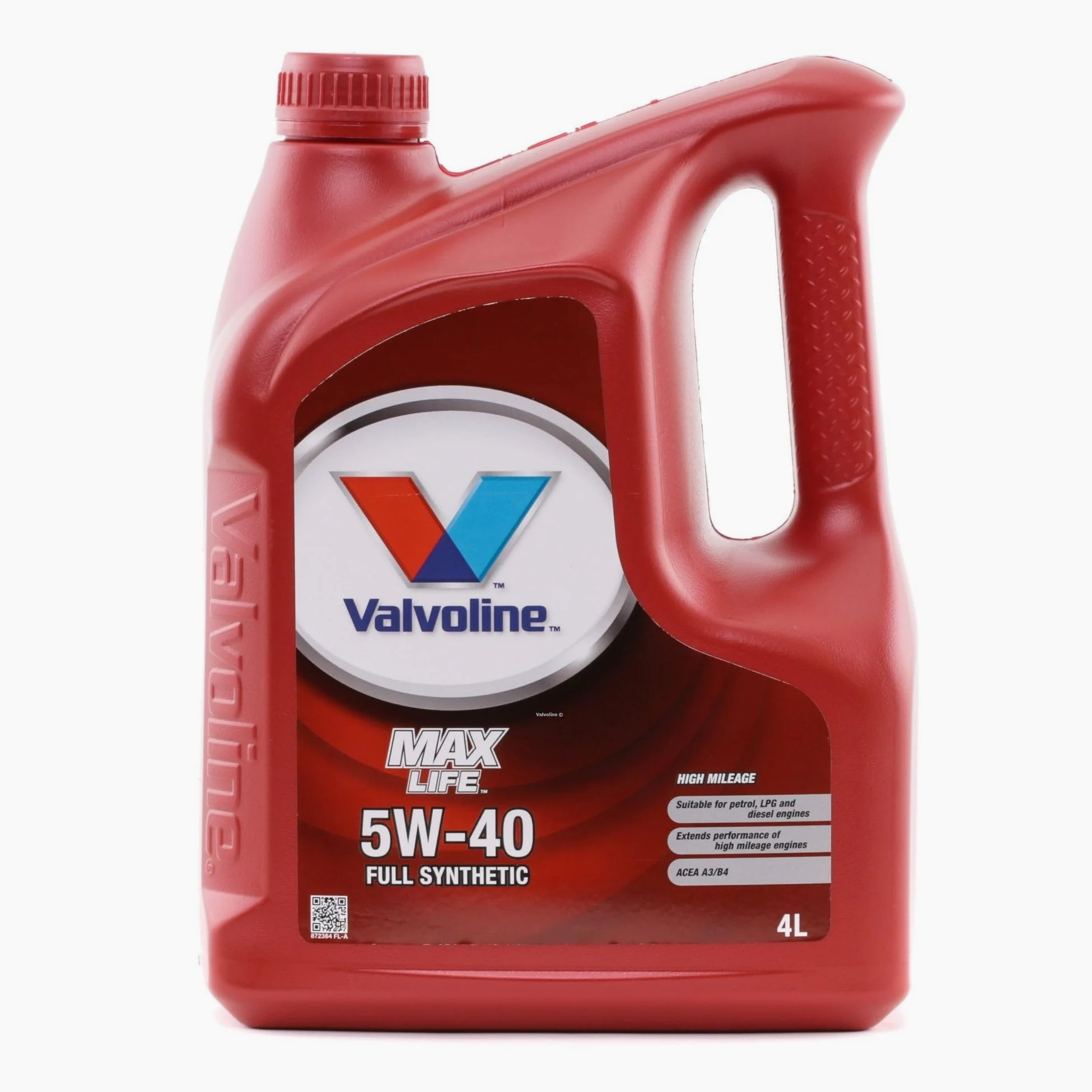 Valvoline Aceite de motor 5W-40 MaxLife Aceite sintetico ACEA A3/B3 ACEA A3/B4 API SN API CF 4L Compatible con VW Polo V Hatchback 6R1, 6C1 up! Hatchback 121, 122, BL1, BL2, BL3, 123, PEUGEOT, TOYOTA
